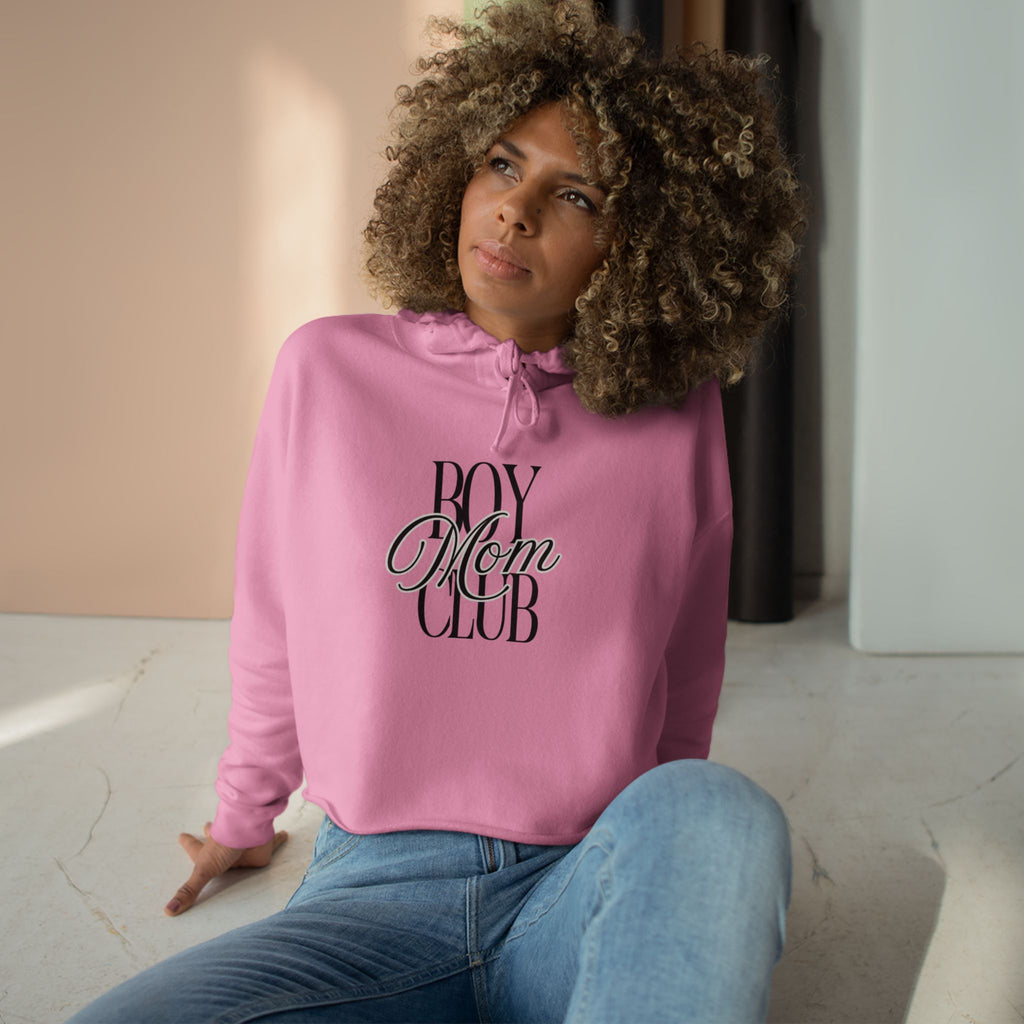 Boy Mom Club Crop Hoodie