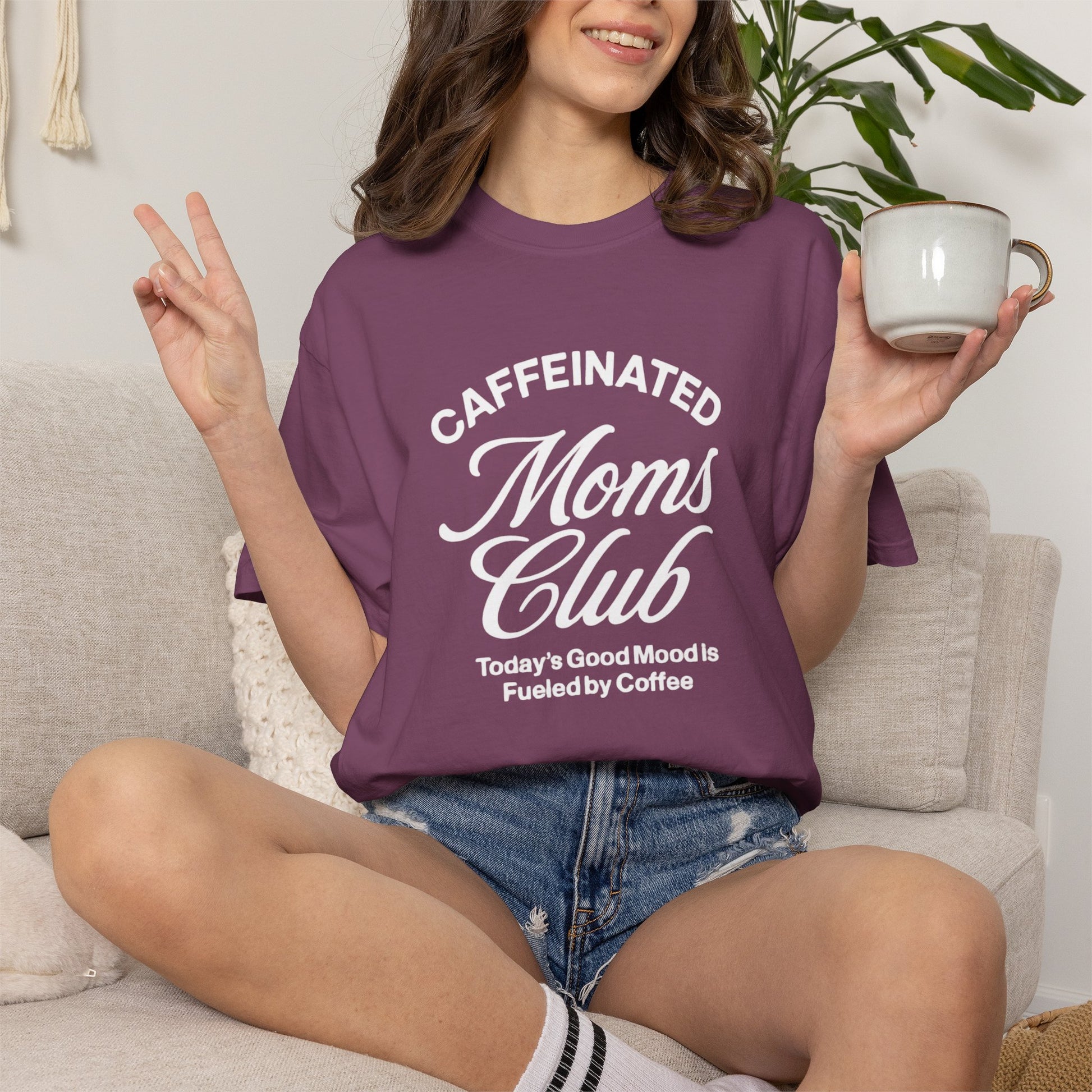 Caffeinated Moms Club T-shirt | Coffee Mom Shirt, Mommy Coffee Tee