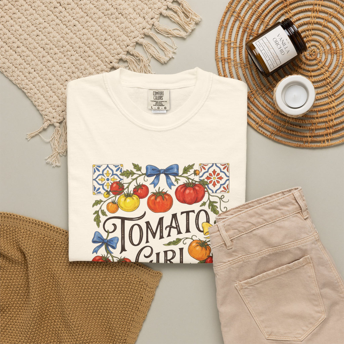 Tomato Girl Summer T-shirt | Vintage Tomato Illustration