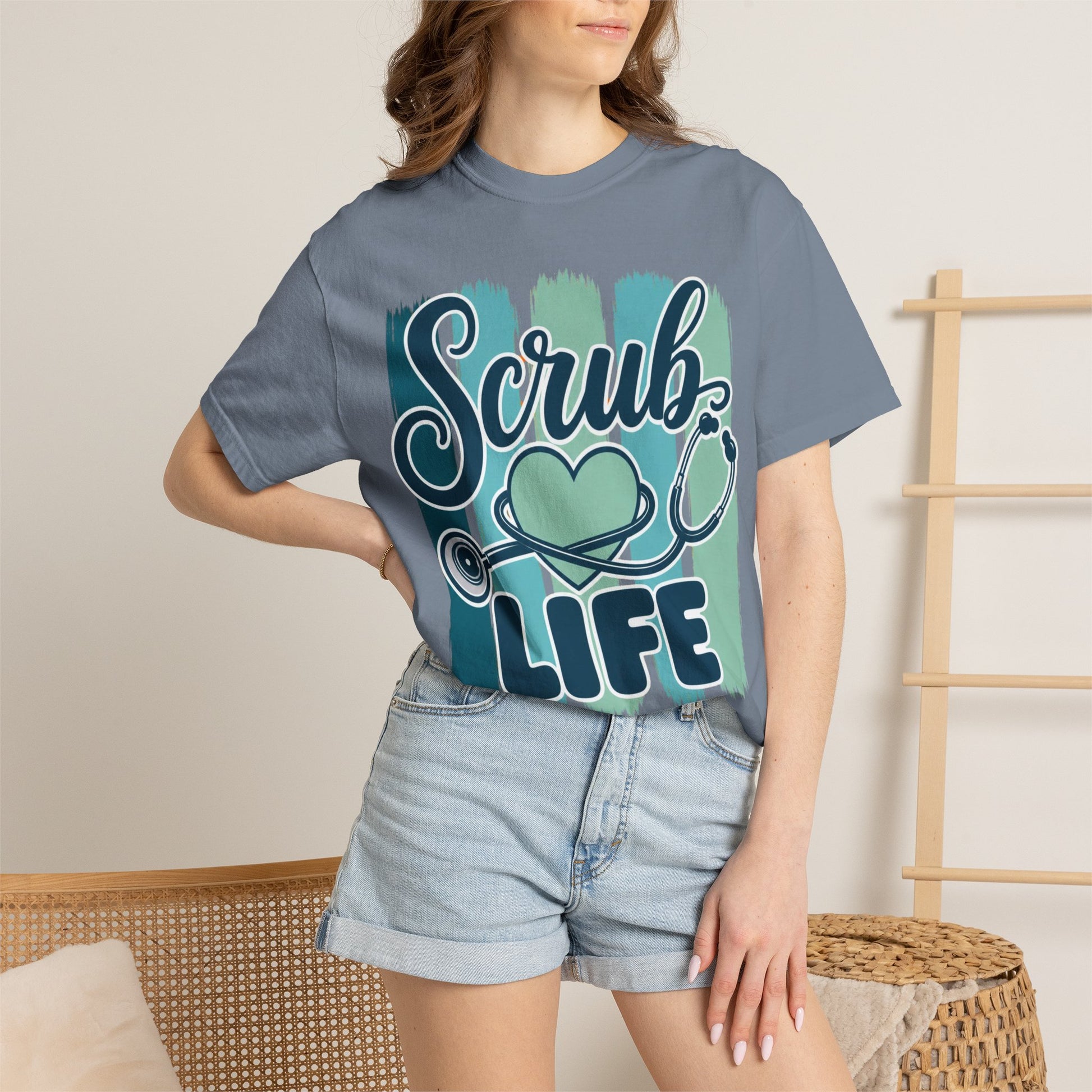 Scrub Life stethoscope heart T-shirt | Nurse medical healthcare tee