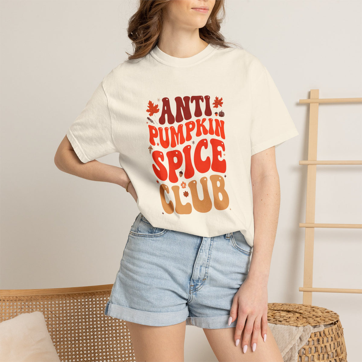Anti Pumpkin Spice Club T-shirt | Retro Fall Graphic