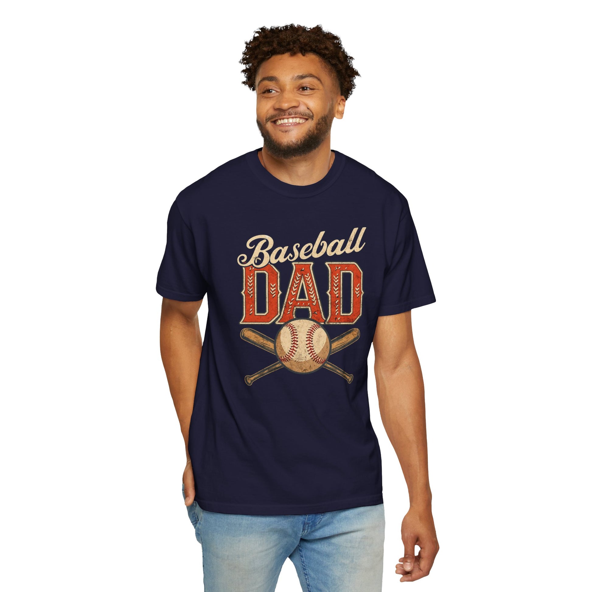 Baseball Dad T-Shirt | Vintage Baseball Ball & Bats Retro Design