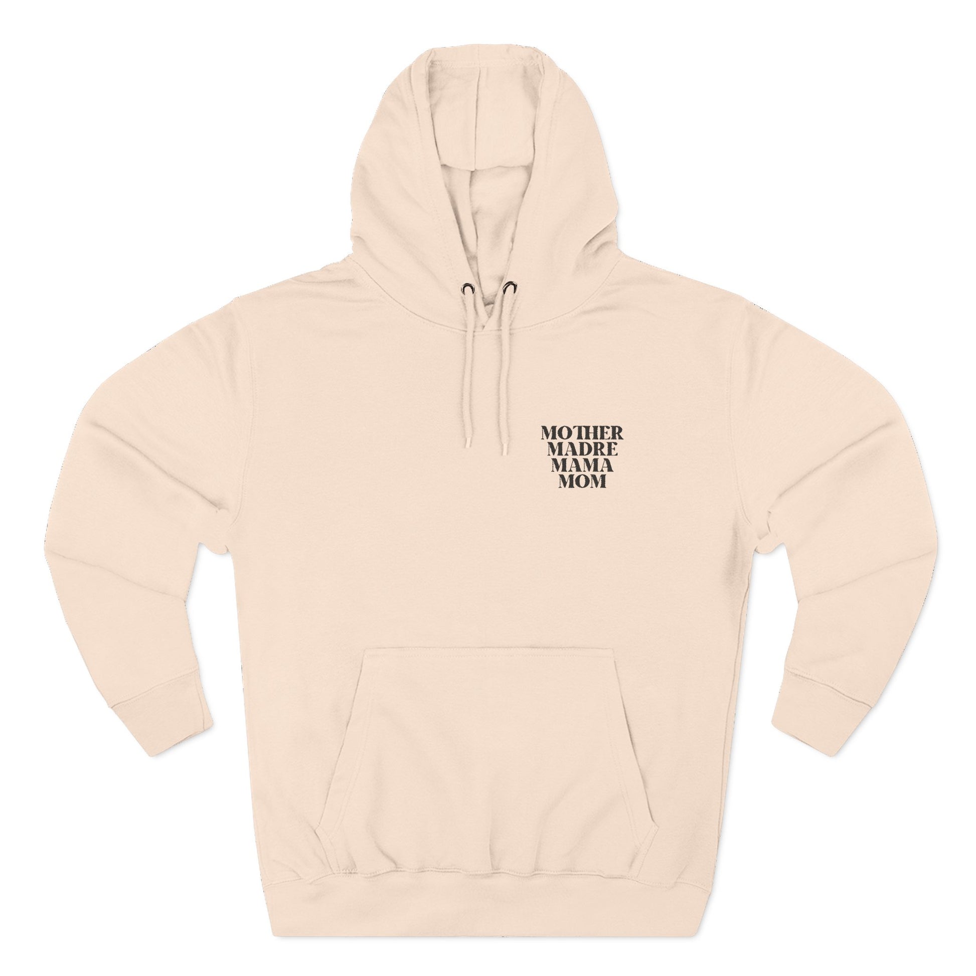 Embroidered Mom Three-Panel Fleece Hoodie