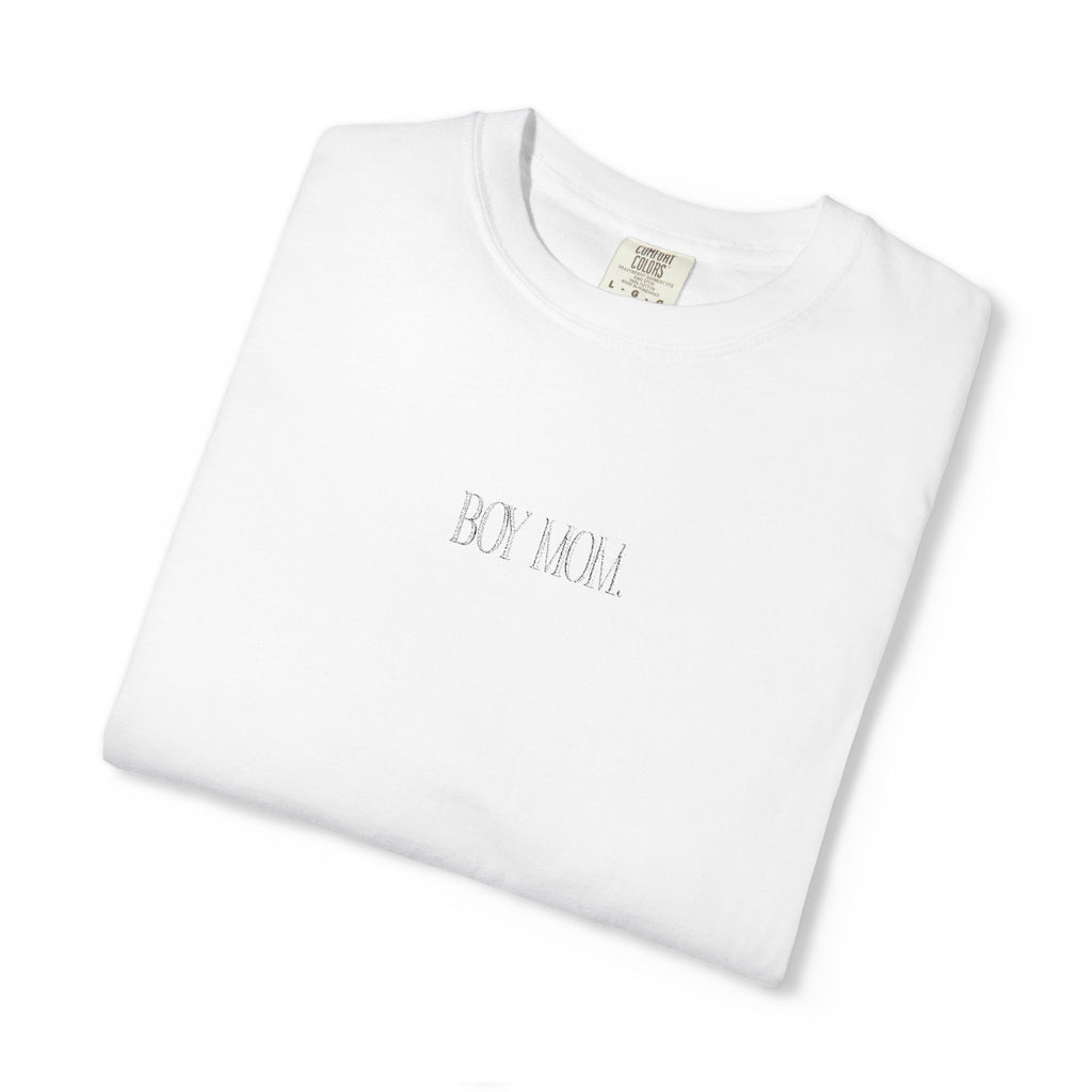 Boy Mom Comfort Colors Embroidered Tee