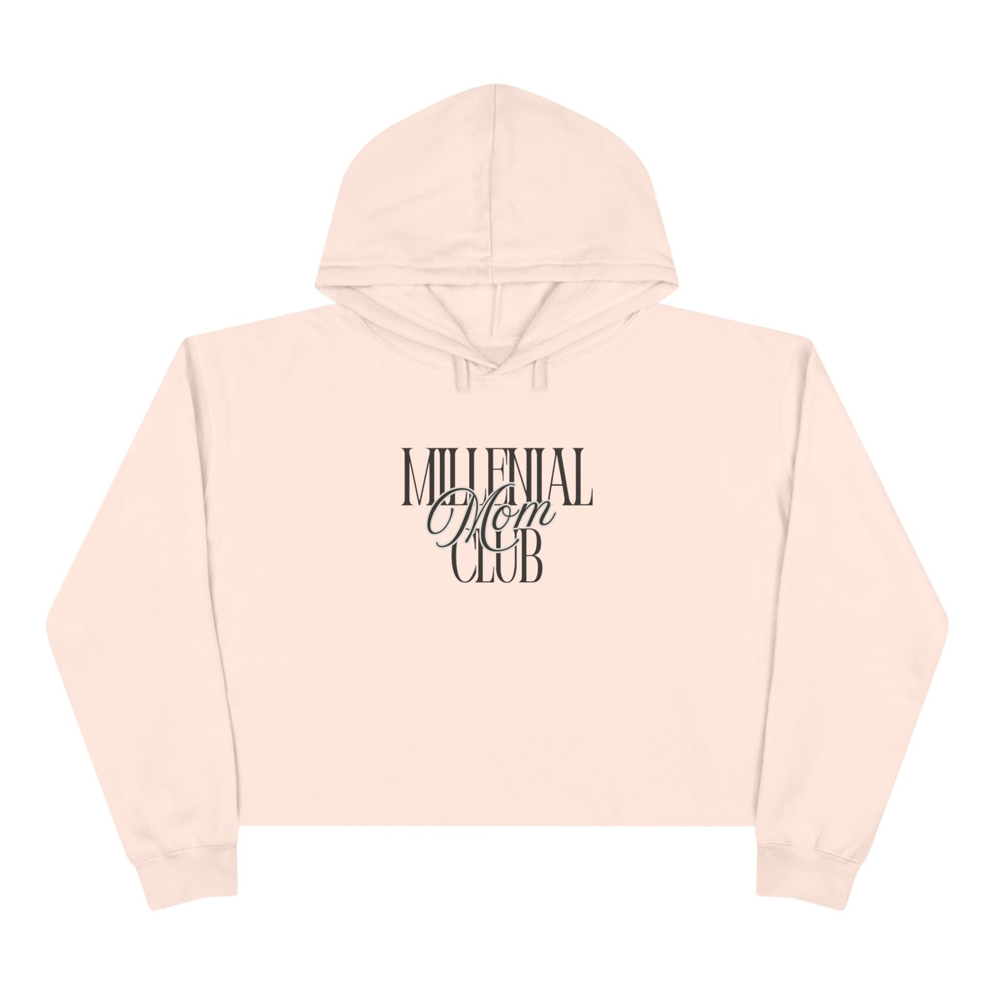 Millennial Mom Club Crop Hoodie