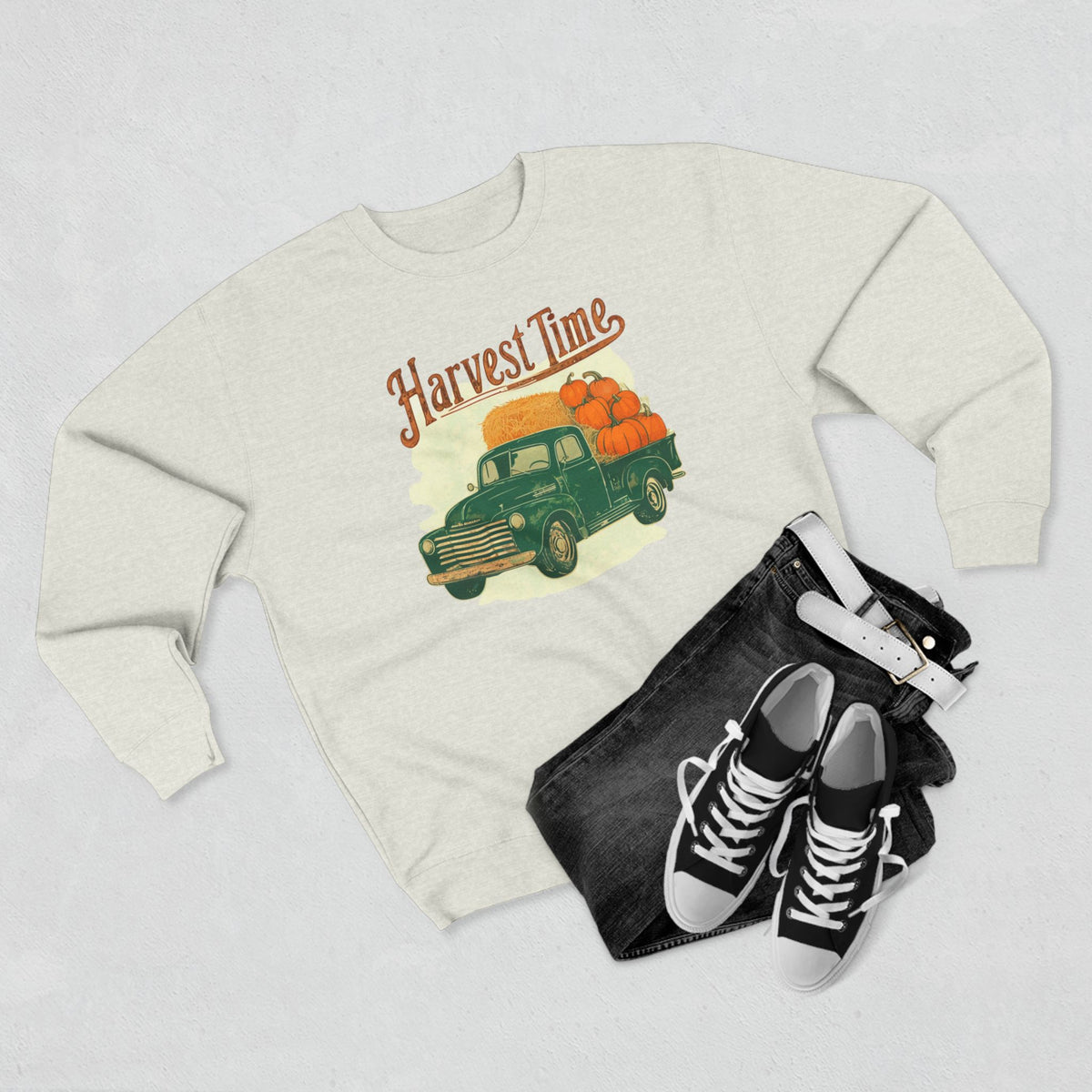 Harvest Time Vintage Truck Sweatshirt | Pumpkin Farm Fall Shirt
