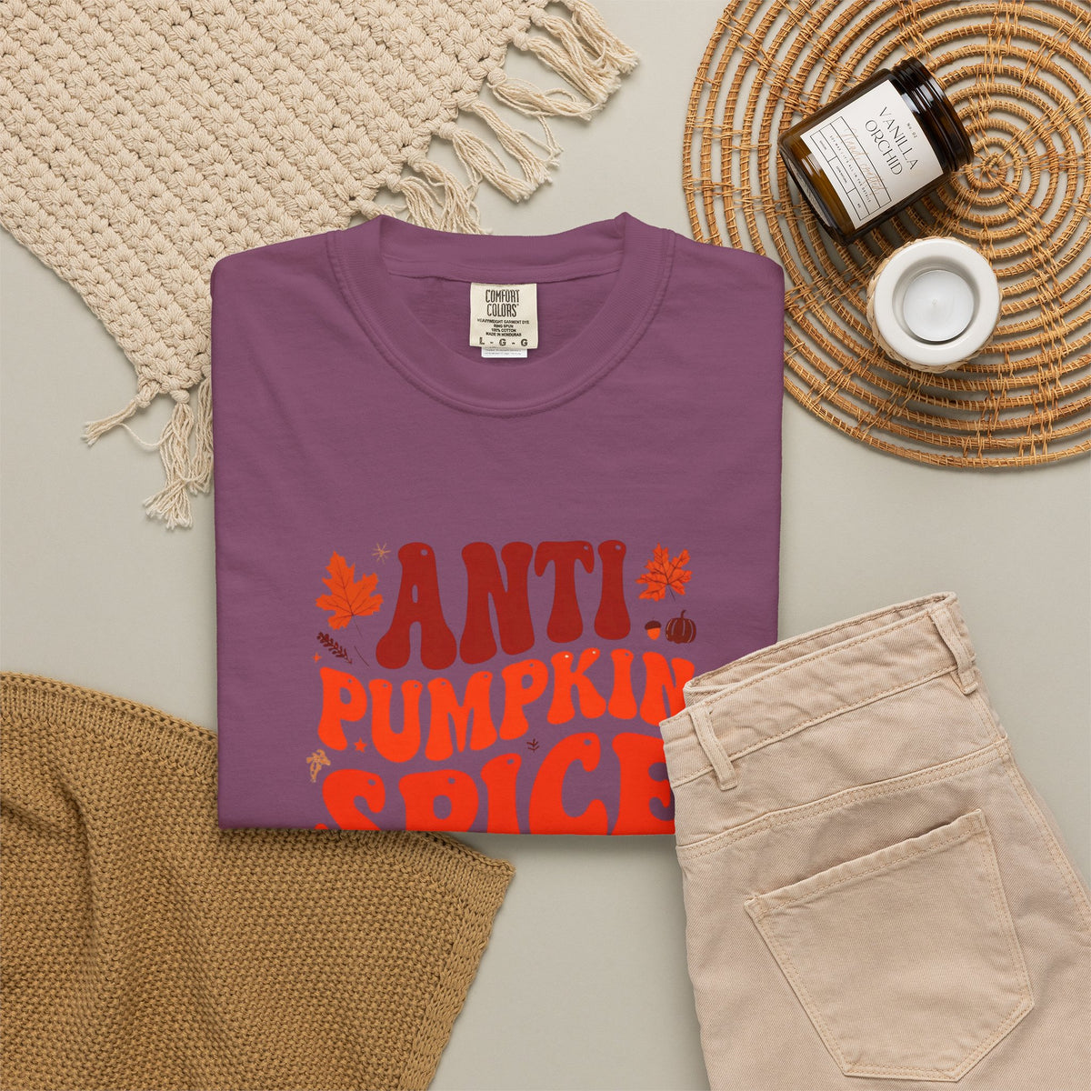 Anti Pumpkin Spice Club T-shirt | Retro Fall Graphic
