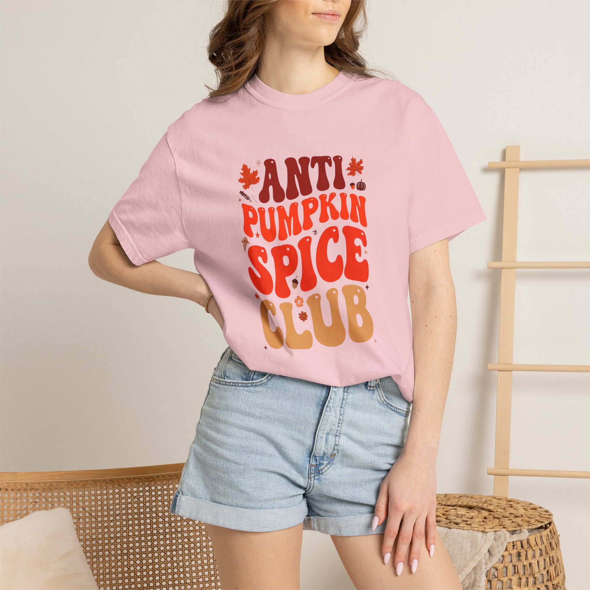 Anti Pumpkin Spice Club T-shirt | Retro Fall Graphic
