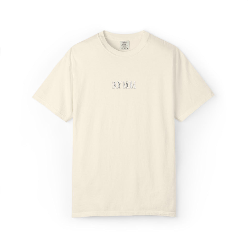 Boy Mom Comfort Colors Embroidered Tee