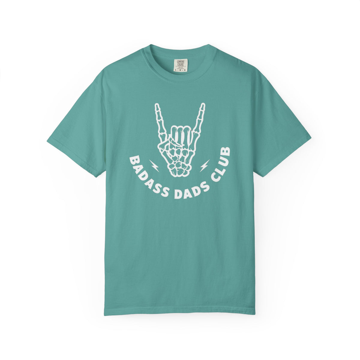Skeleton Hand Rock Sign Badass Dads Club T-Shirt | Dad Tee
