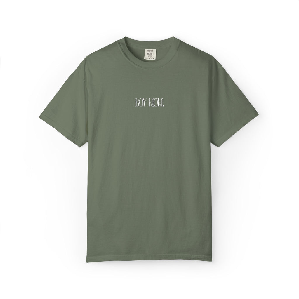 Boy Mom Comfort Colors Embroidered Tee