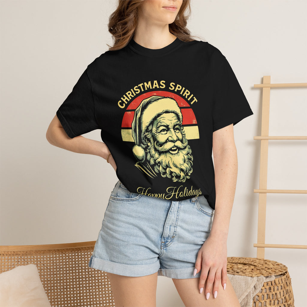 Vintage Santa Christmas Spirit T-shirt | Happy Holidays
