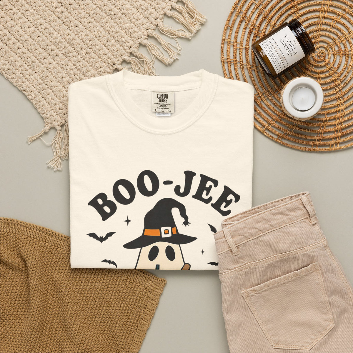 Boo-Jee Ghost Witch T-shirt | Halloween Ghost Illustration