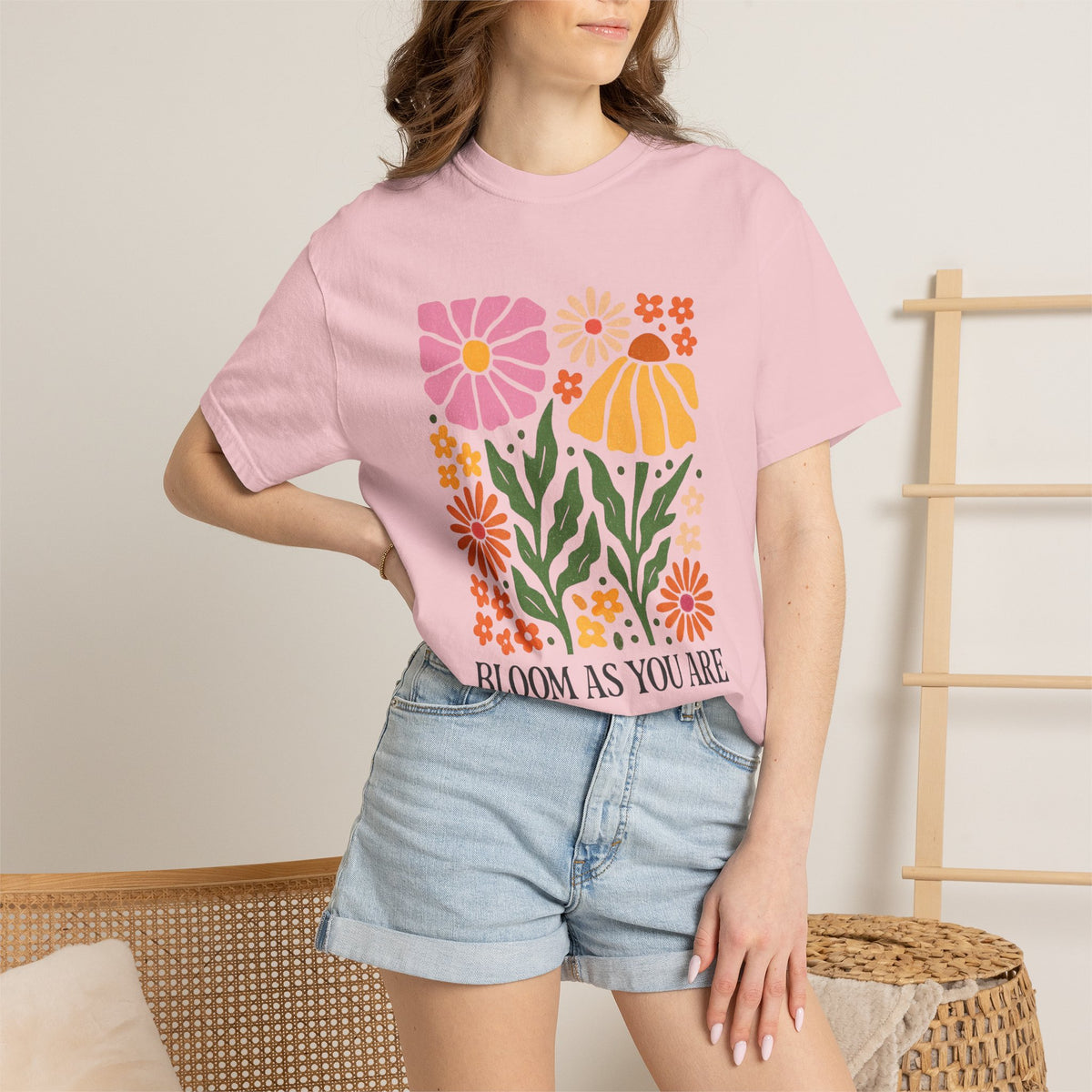 Bloom As You Are floral print T-Shirt | retro flower graphic