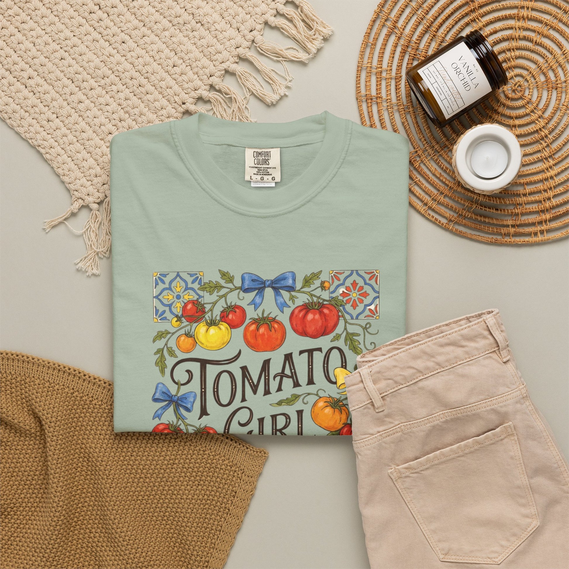 Tomato Girl Summer T-shirt | Vintage Tomato Illustration