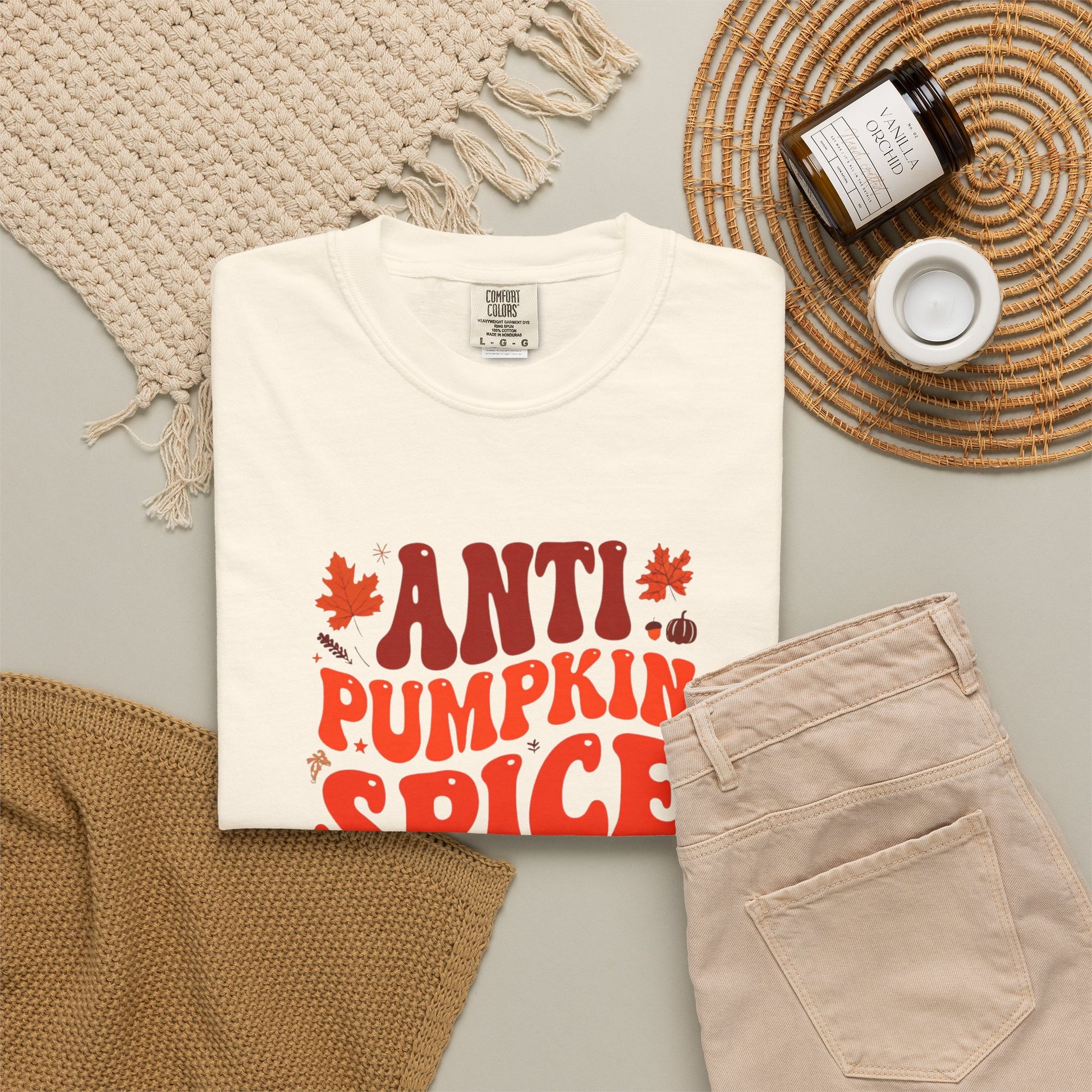 Anti Pumpkin Spice Club T-shirt | Retro Fall Graphic