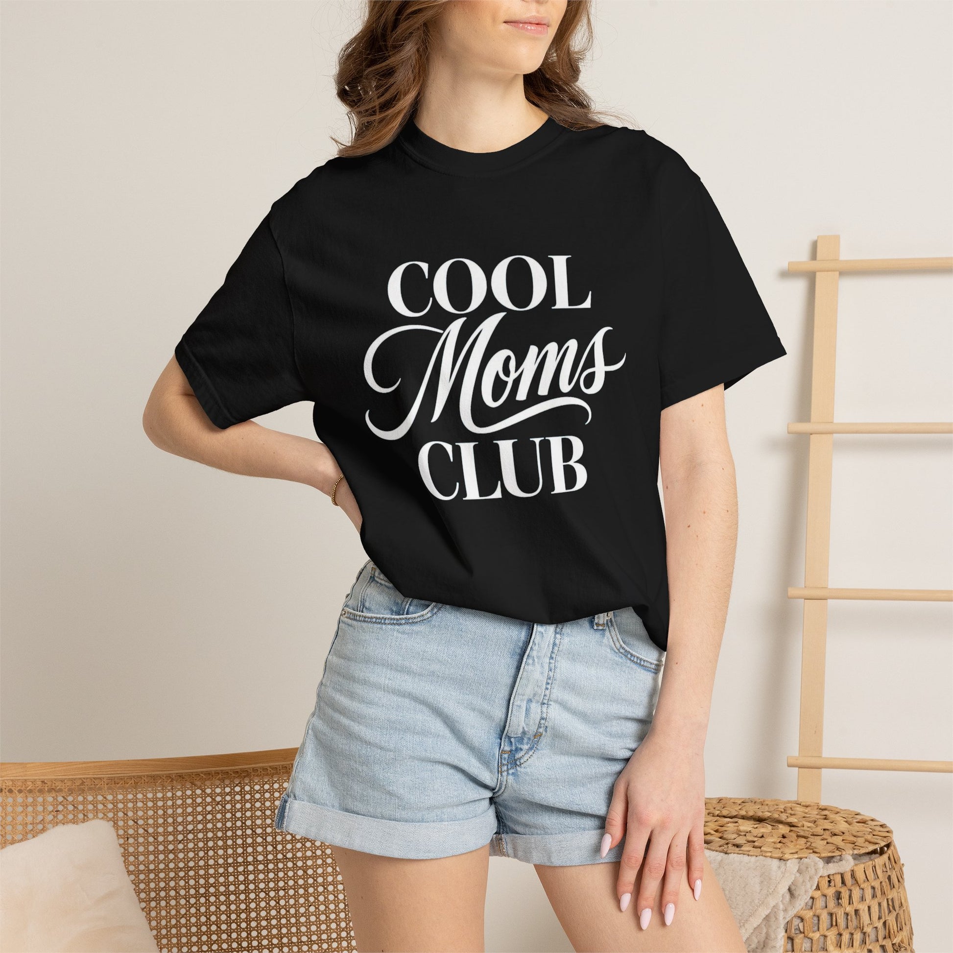 Cool Moms Club T-Shirt | Retro Script Mom Life Tee