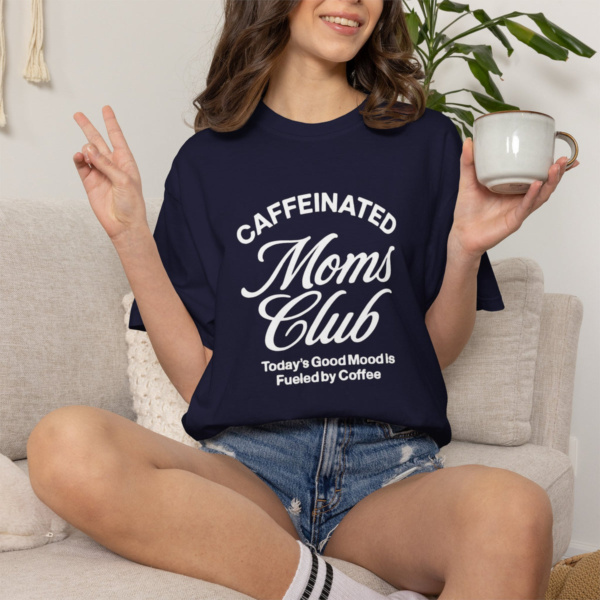 Caffeinated Moms Club T-shirt | Coffee Mom Shirt, Mommy Coffee Tee