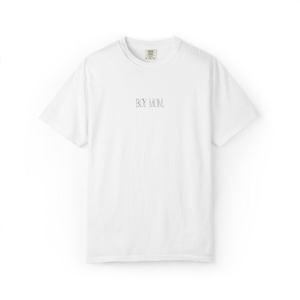 Boy Mom Comfort Colors Embroidered Tee