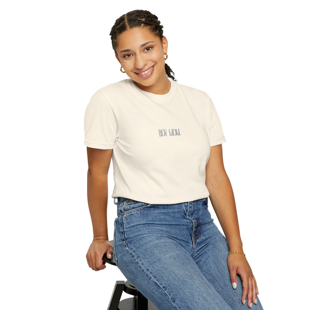 Boy Mom Comfort Colors Embroidered Tee