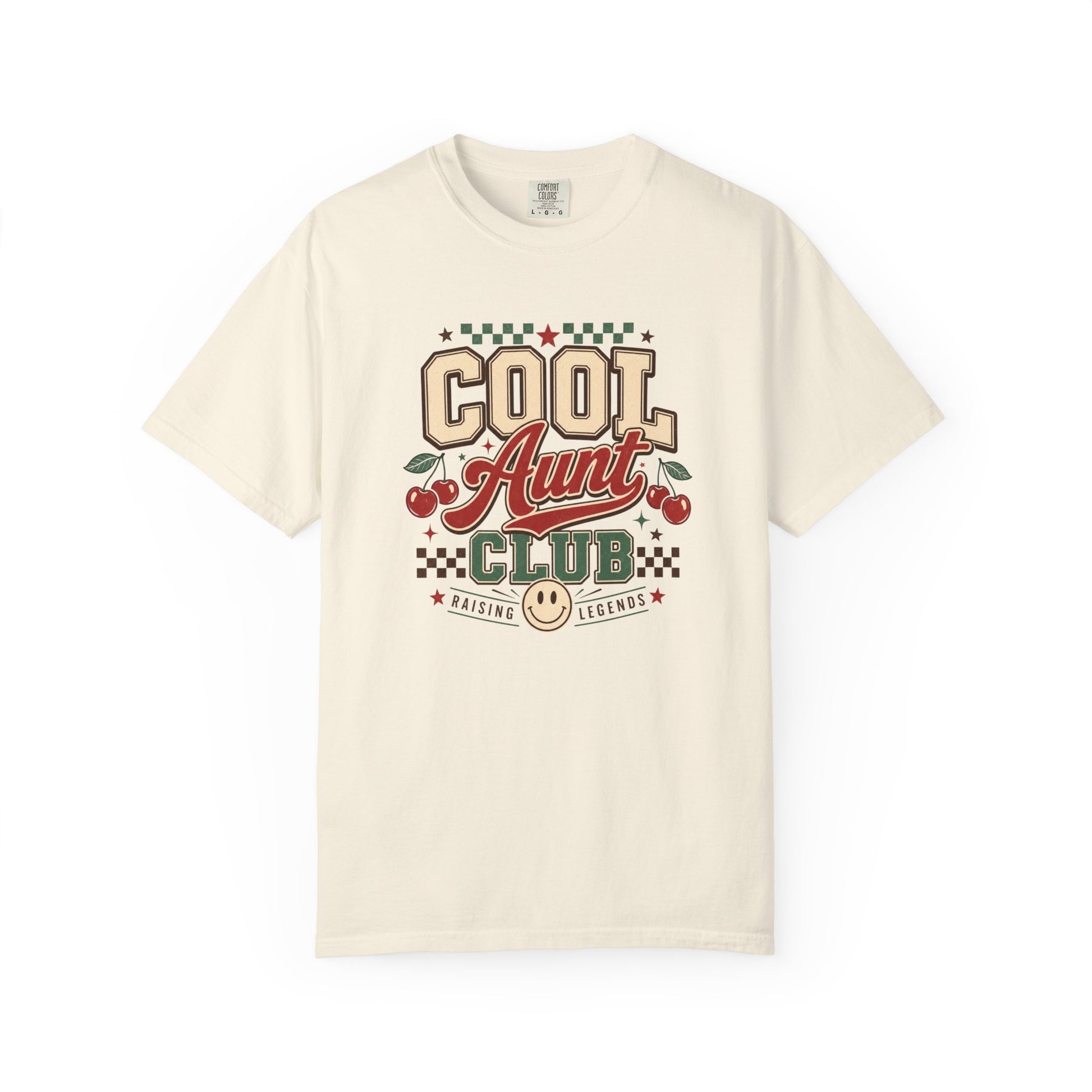 Cool Aunt Club T-Shirt | Retro Cherry Smile Graphic Tee