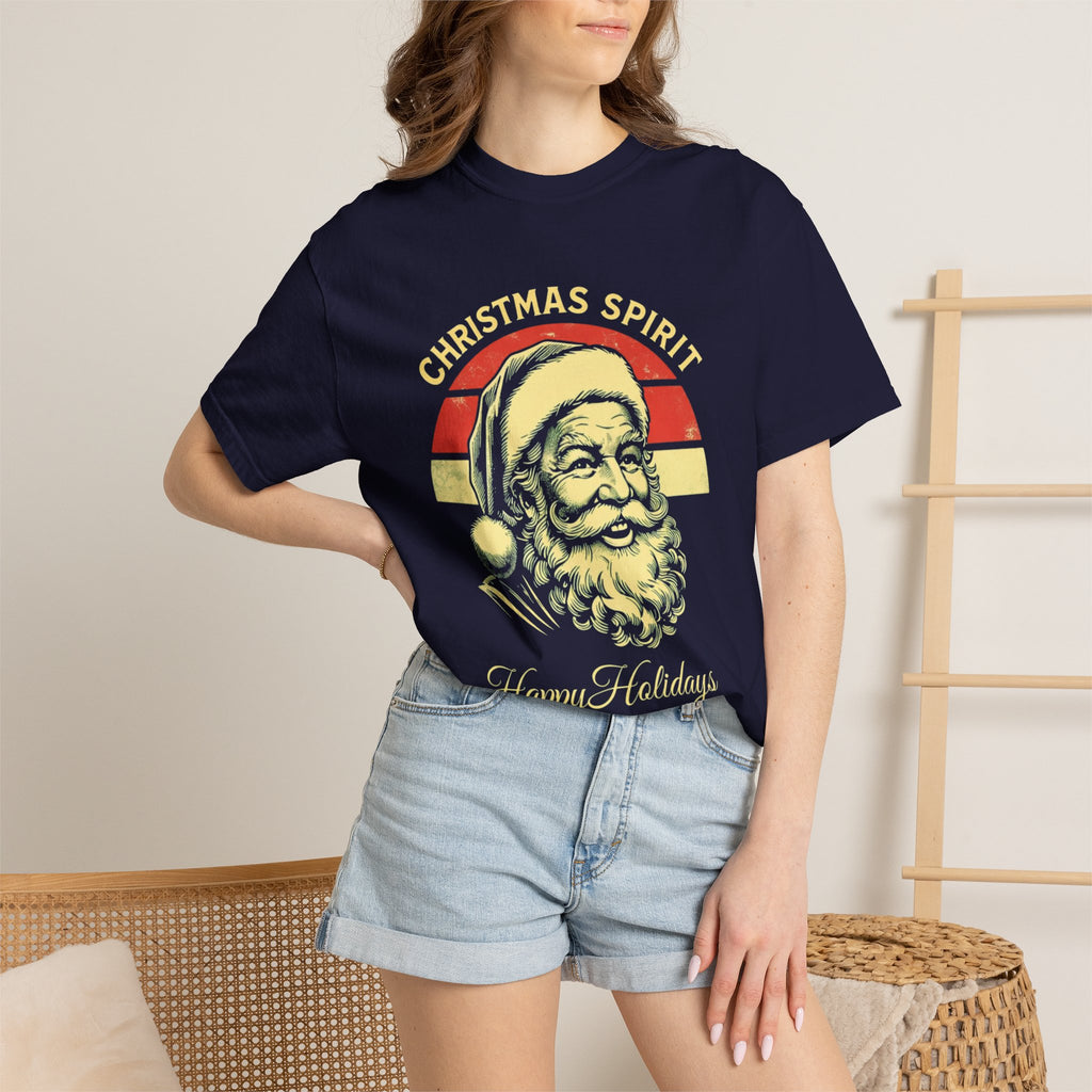 Vintage Santa Christmas Spirit T-shirt | Happy Holidays