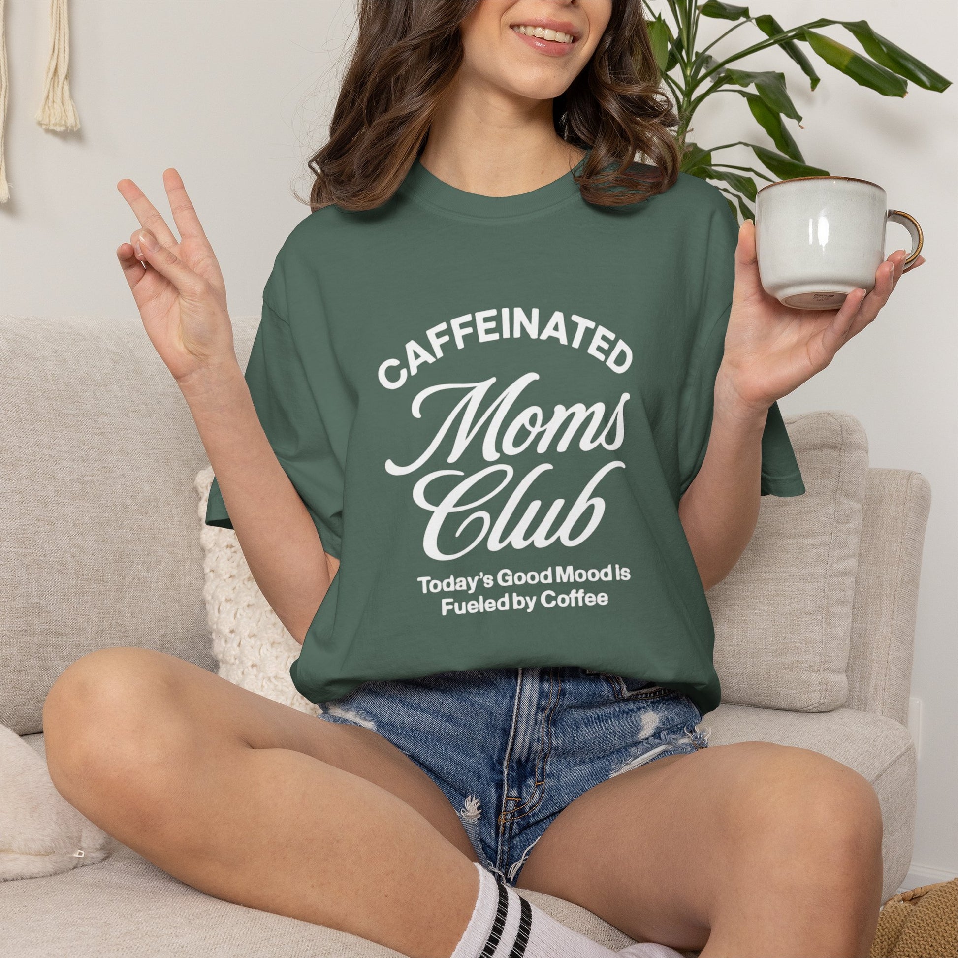 Caffeinated Moms Club T-shirt | Coffee Mom Shirt, Mommy Coffee Tee