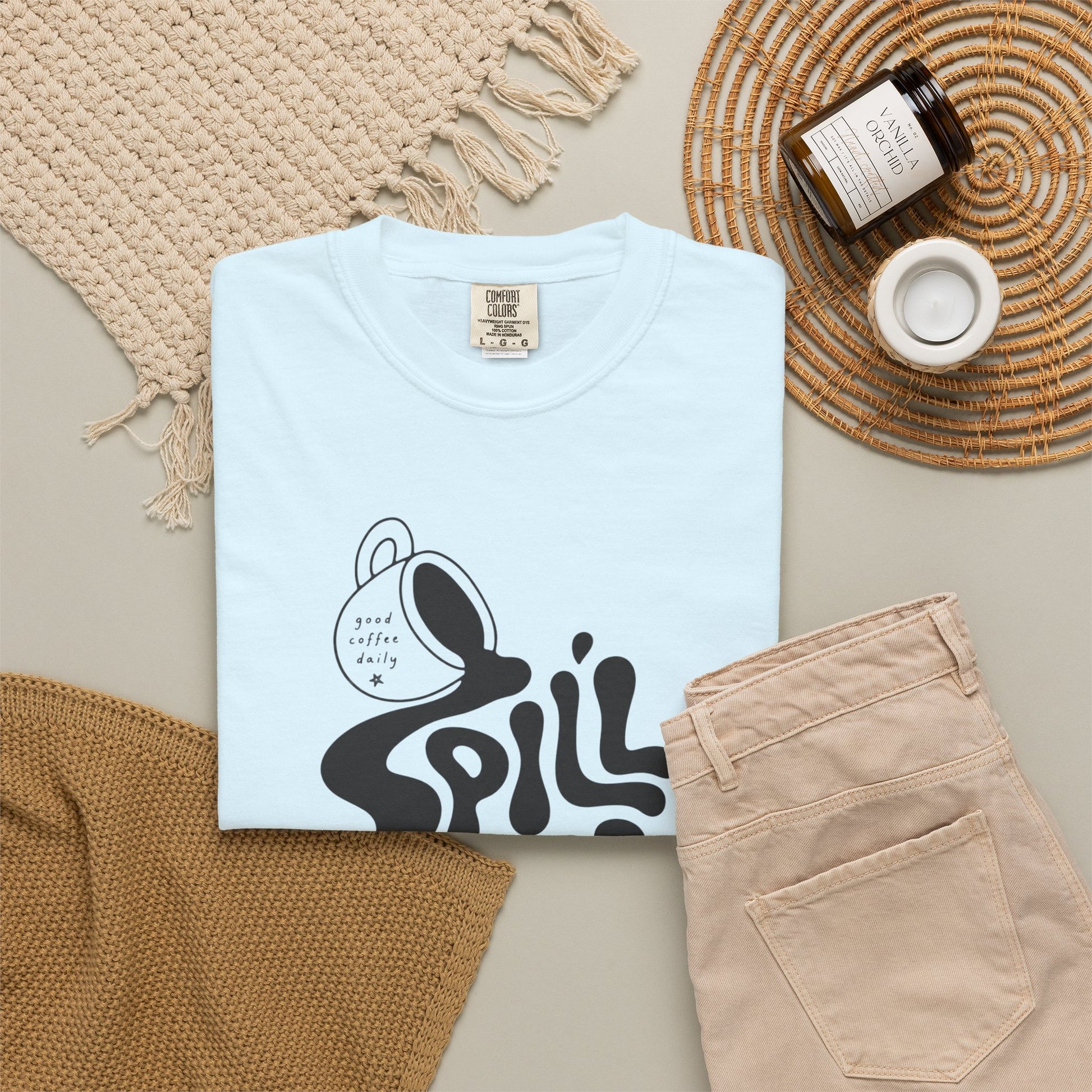 Spill Club coffee logo T-shirt | Retro drip graphic