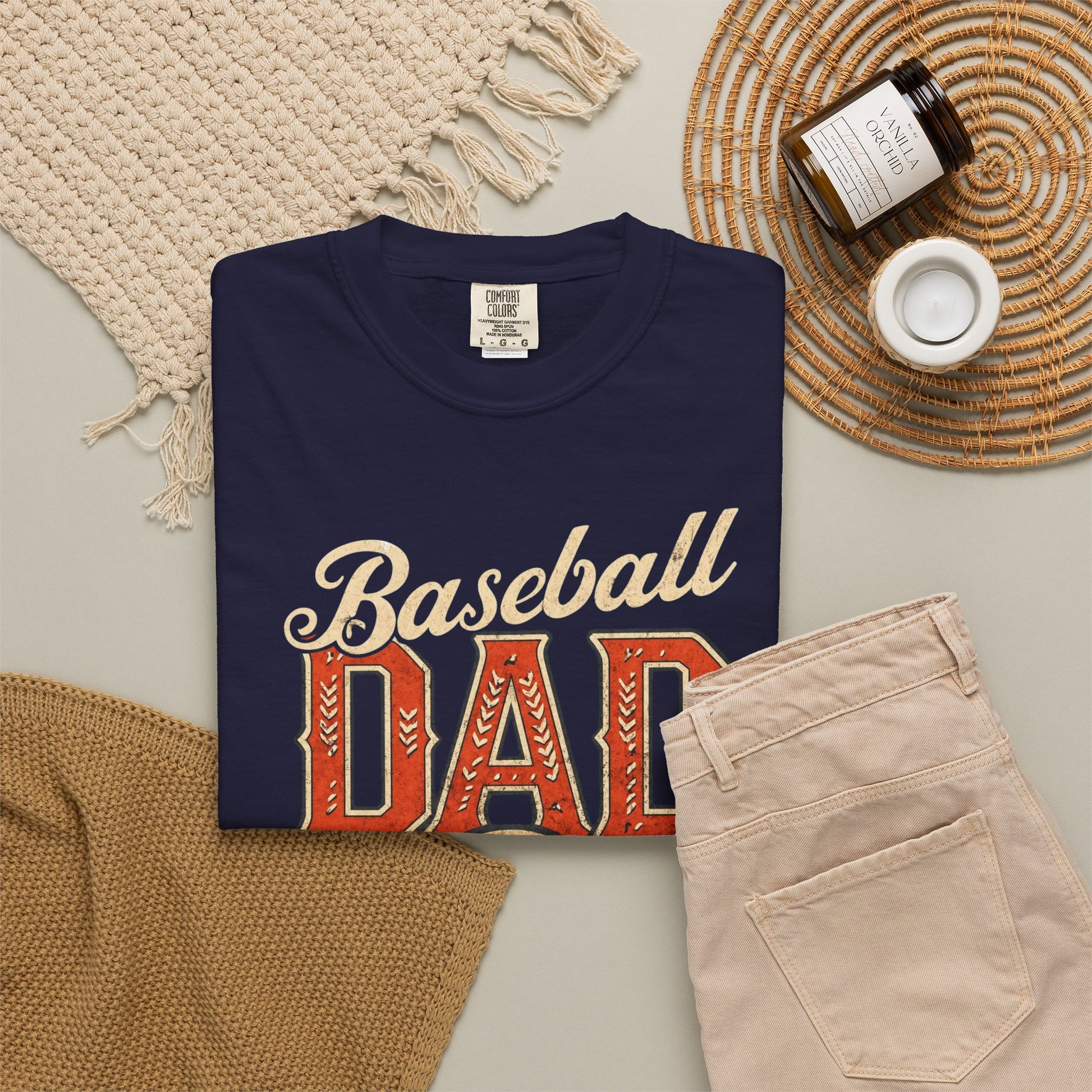 Baseball Dad T-Shirt | Vintage Baseball Ball & Bats Retro Design