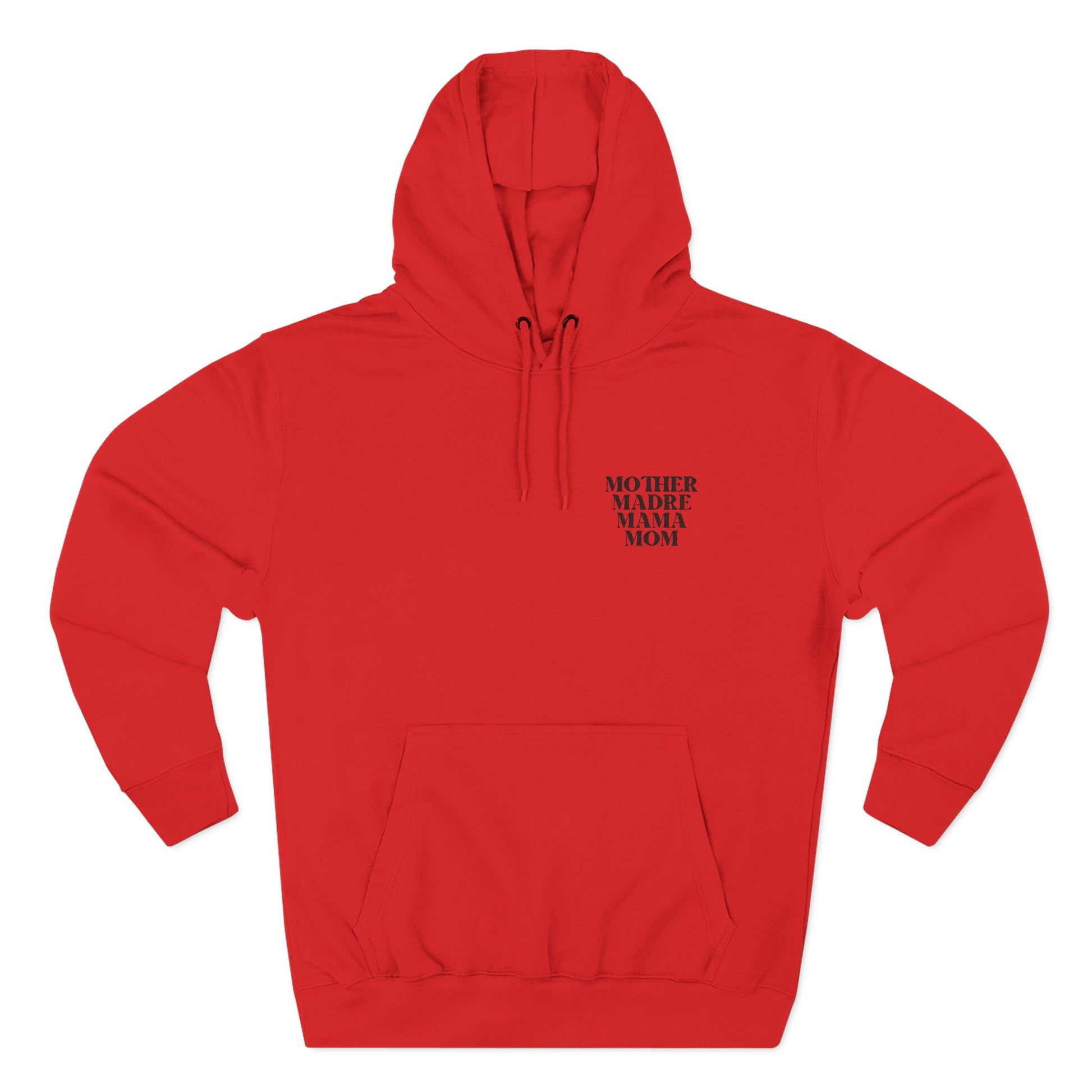 Embroidered Mom Three-Panel Fleece Hoodie