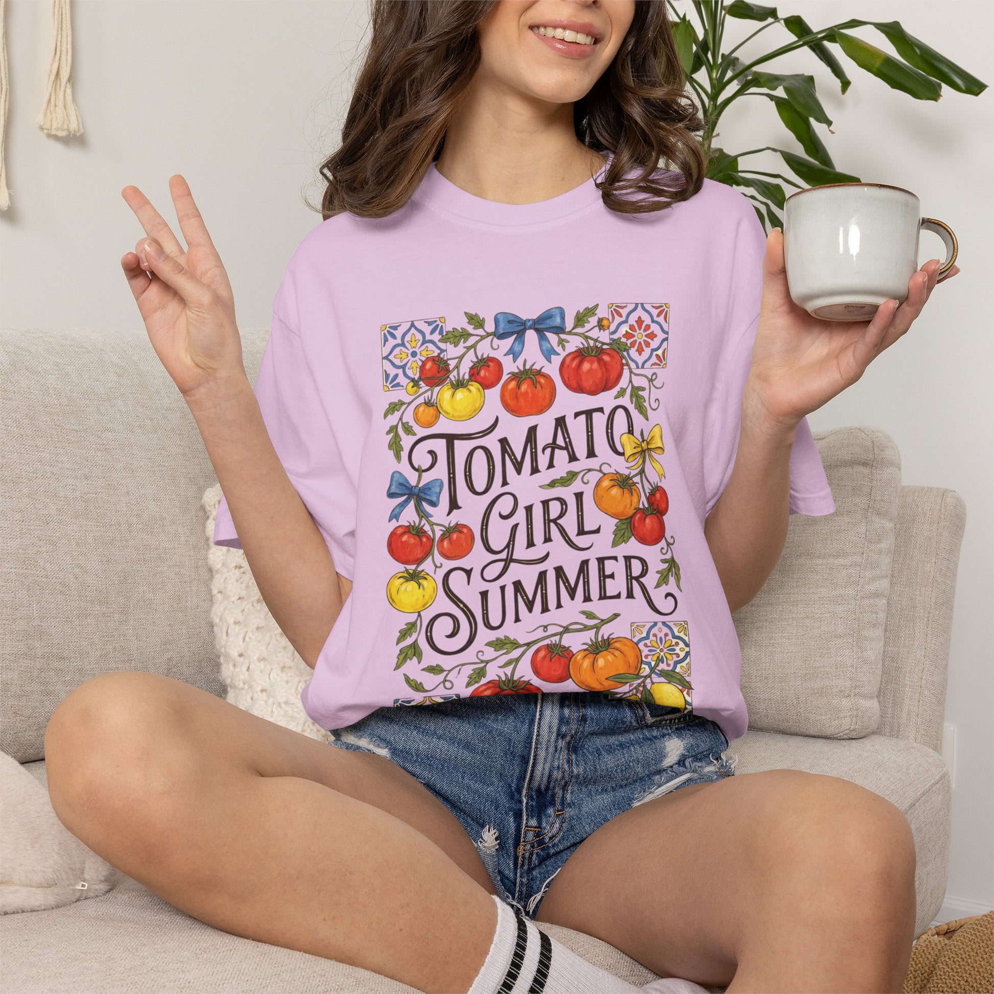 Tomato Girl Summer T-shirt | Vintage Tomato Illustration