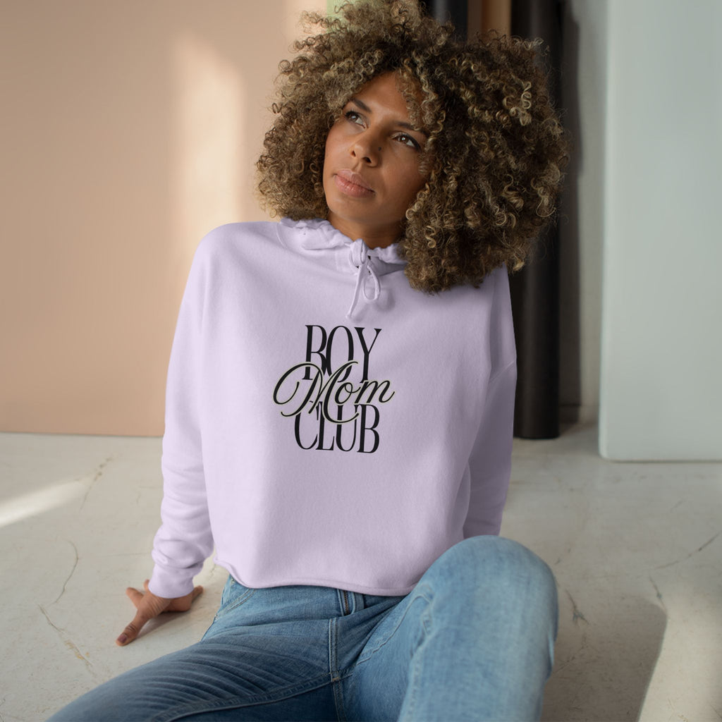 Boy Mom Club Crop Hoodie