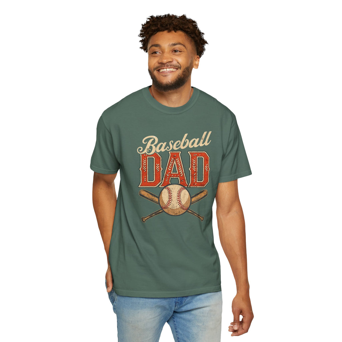 Baseball Dad T-Shirt | Vintage Baseball Ball & Bats Retro Design