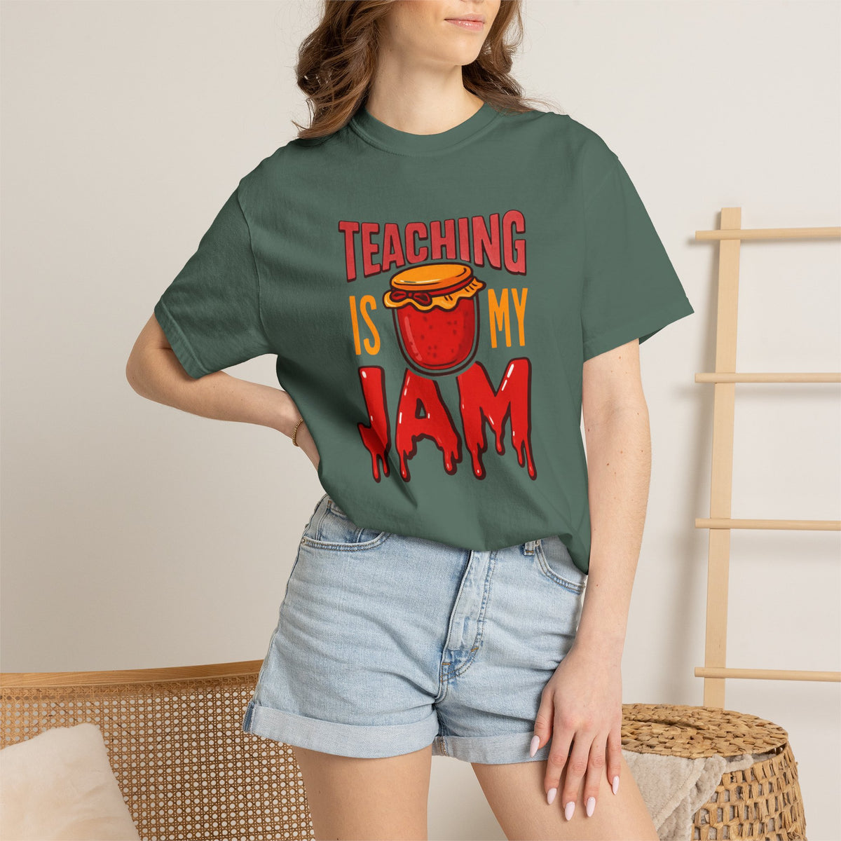 Teaching Is My Jam T-shirt | Teacher Graphic Tee, Jam Jar Design