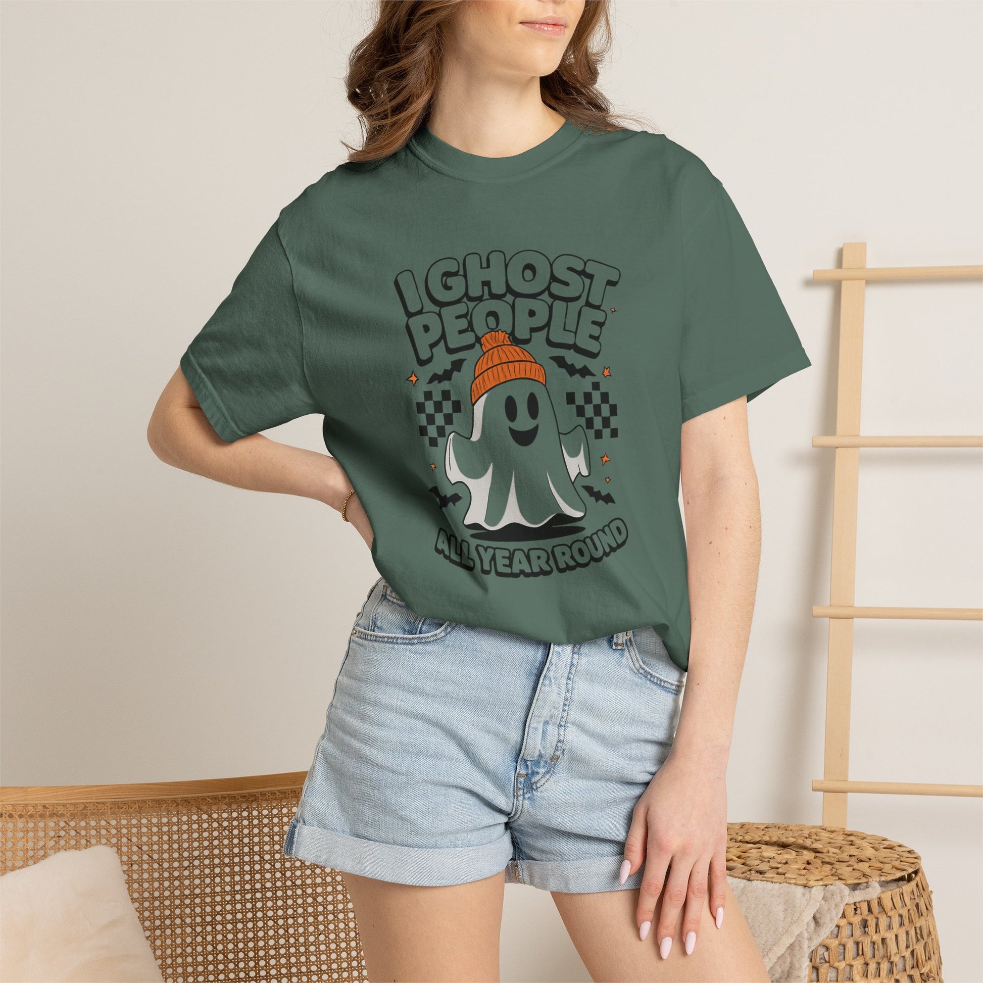 I Ghost People All Year Round T-shirt | Cute Ghost Graphic Tee
