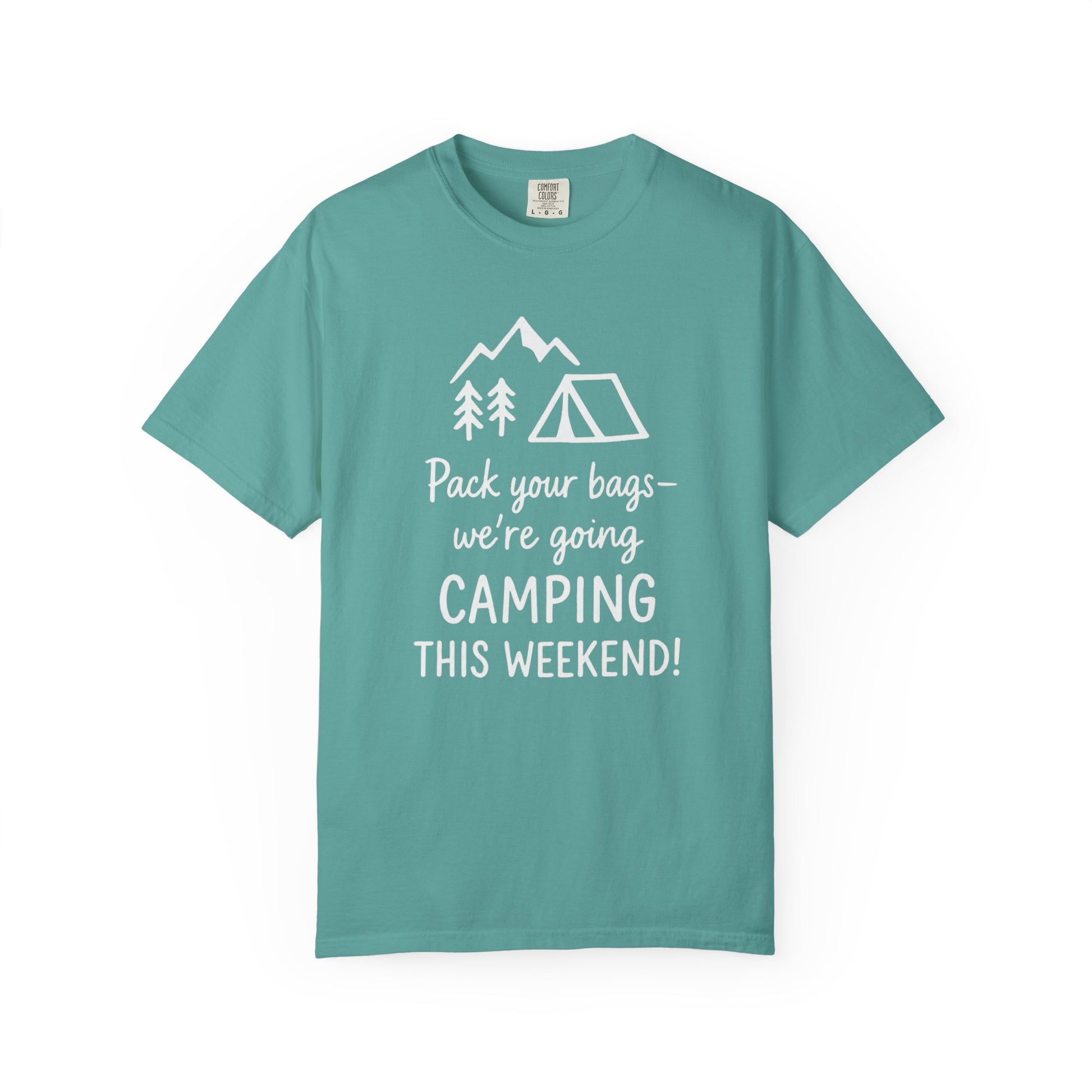 Pack Your Bags We're Going Camping T-shirt | Tent Mountains Camping Tee