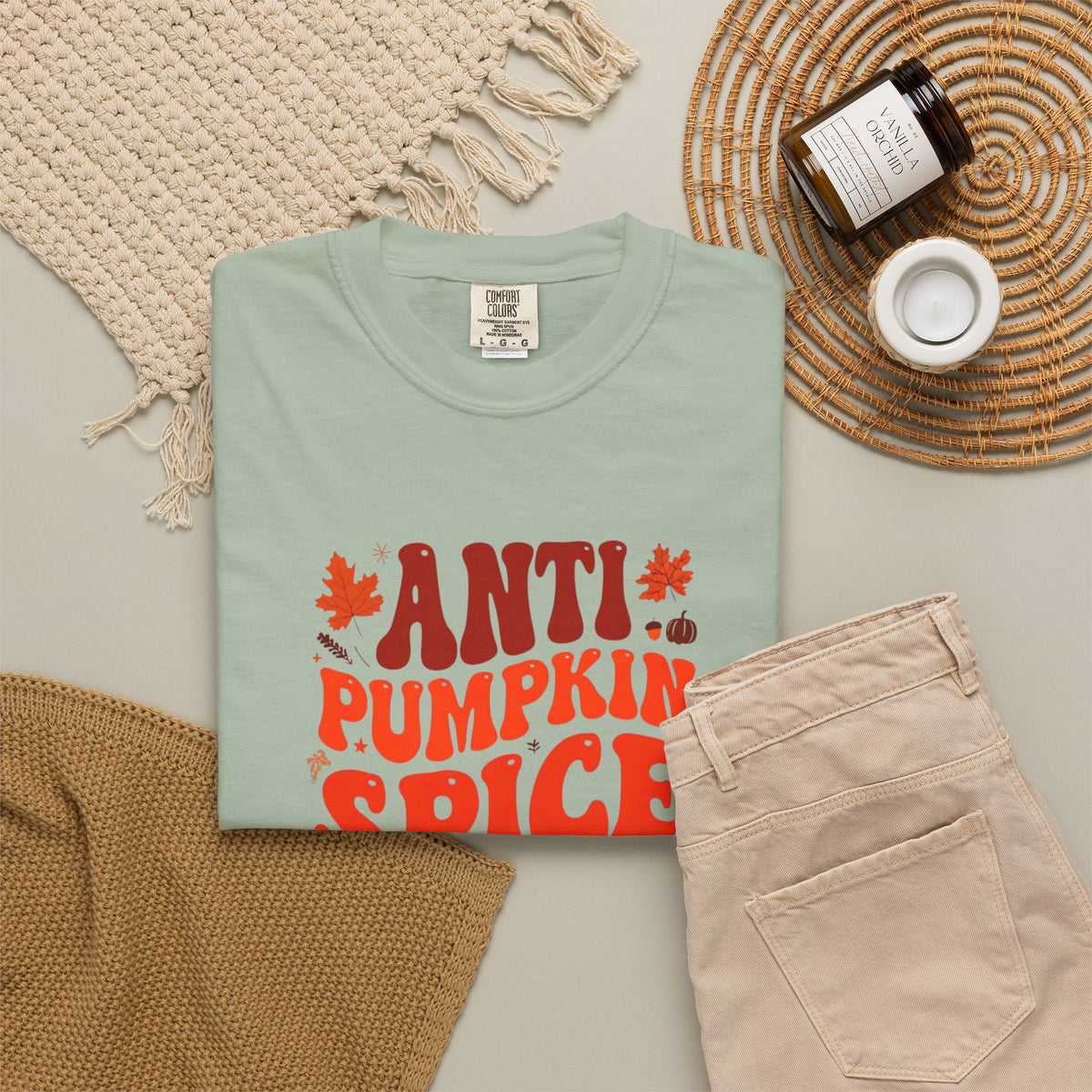 Anti Pumpkin Spice Club T-shirt | Retro Fall Graphic