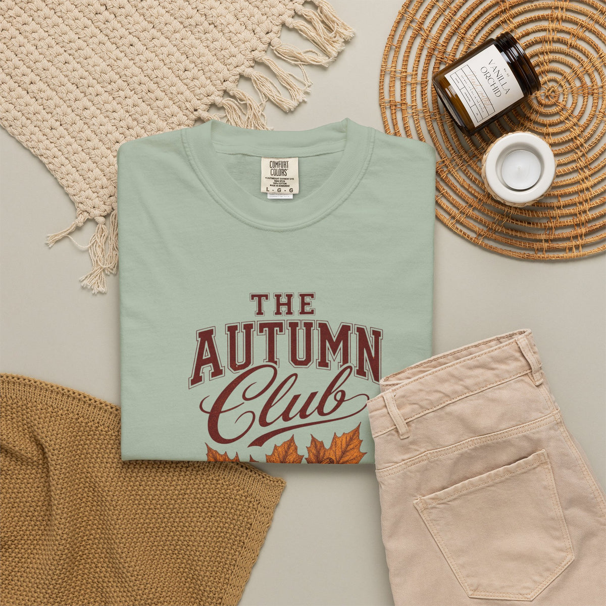 The Autumn Club T-shirt | Fall Leaves Pumpkin Harvest Tee