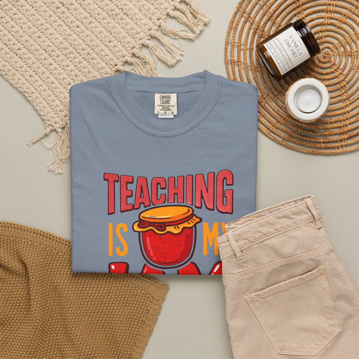 Teaching Is My Jam T-shirt | Teacher Graphic Tee, Jam Jar Design