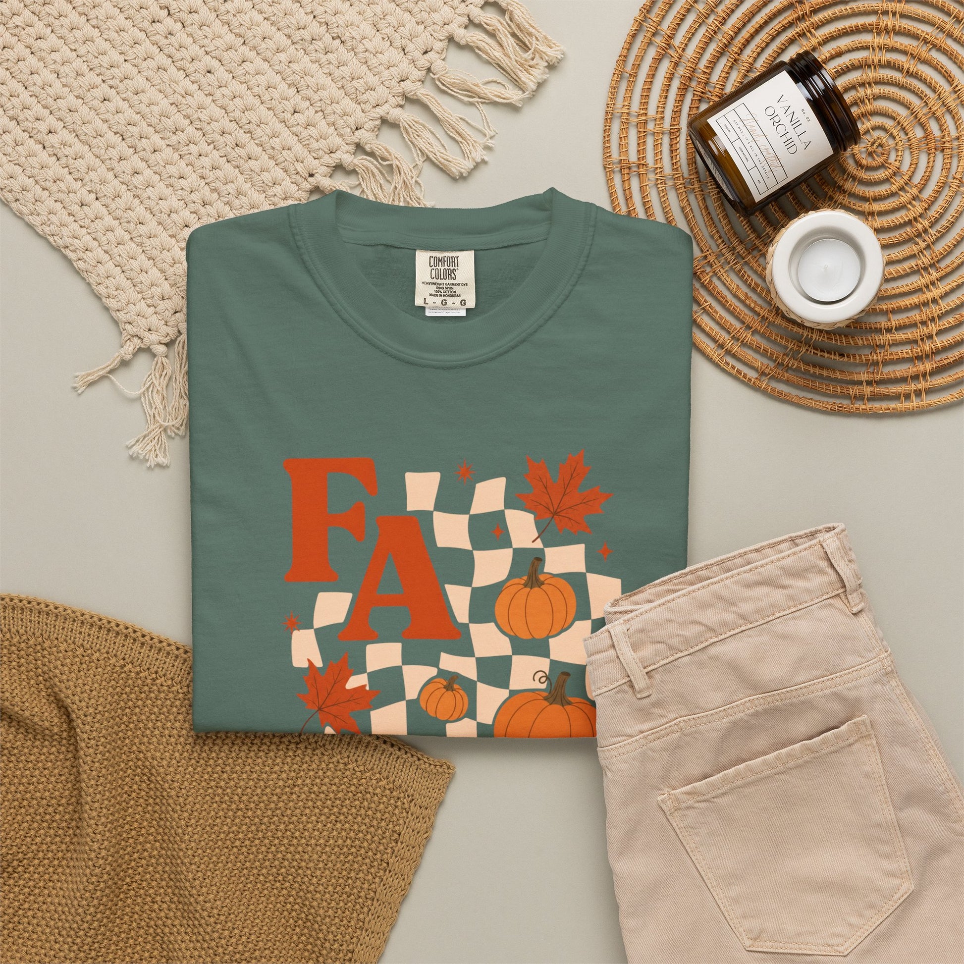 Fall Pumpkins and Leaves T-shirt | Autumn Graphic Tee