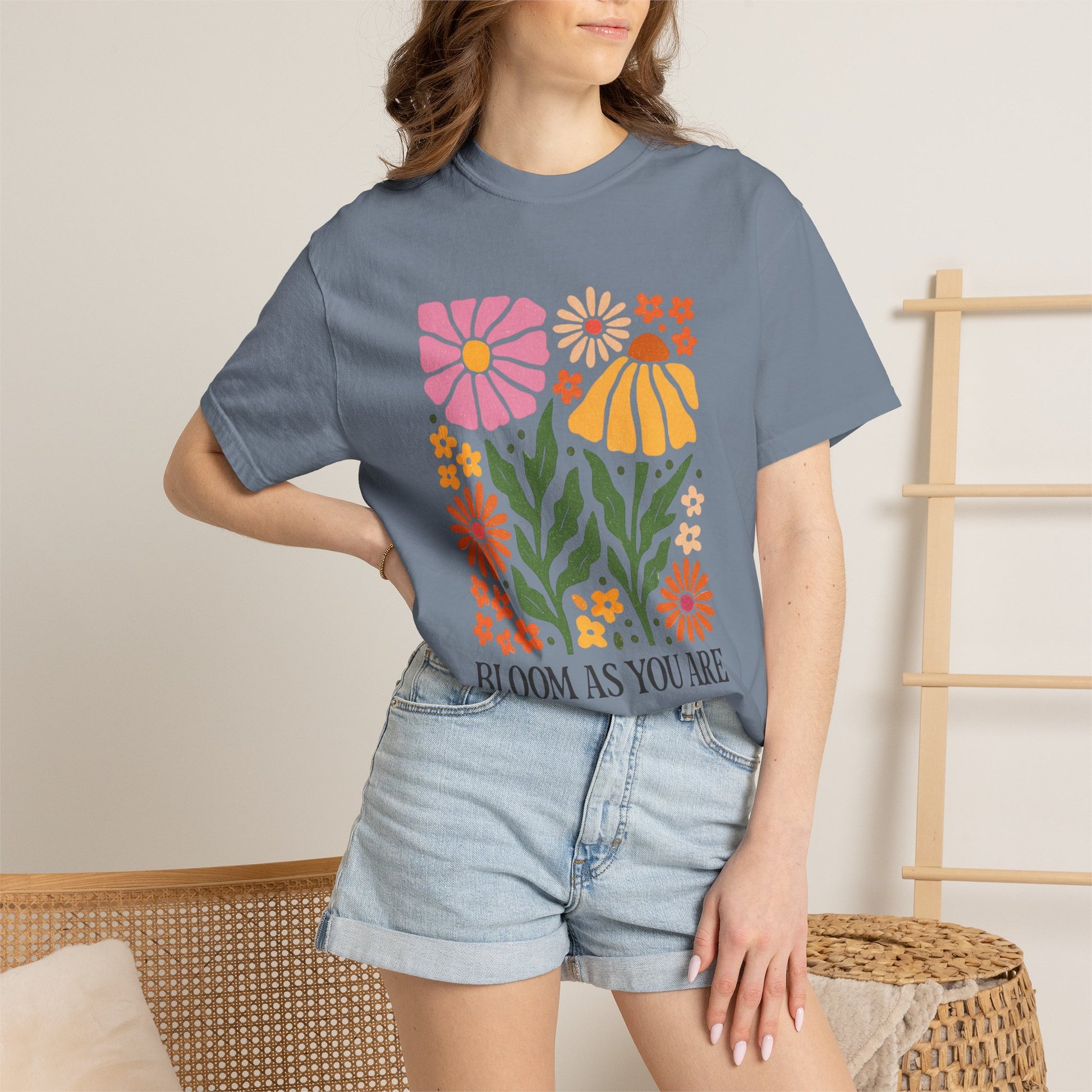 Bloom As You Are floral print T-Shirt | retro flower graphic