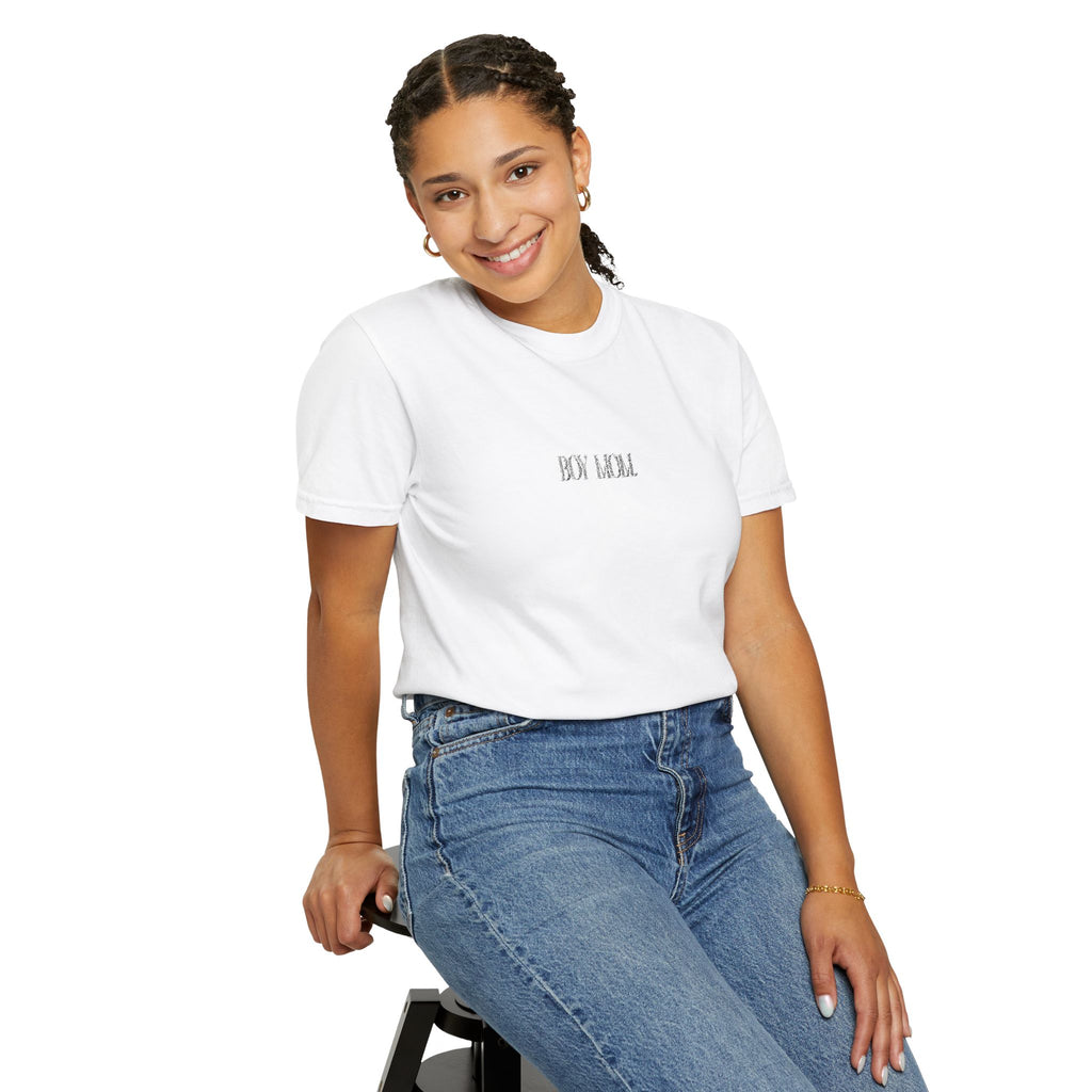 Boy Mom Comfort Colors Embroidered Tee