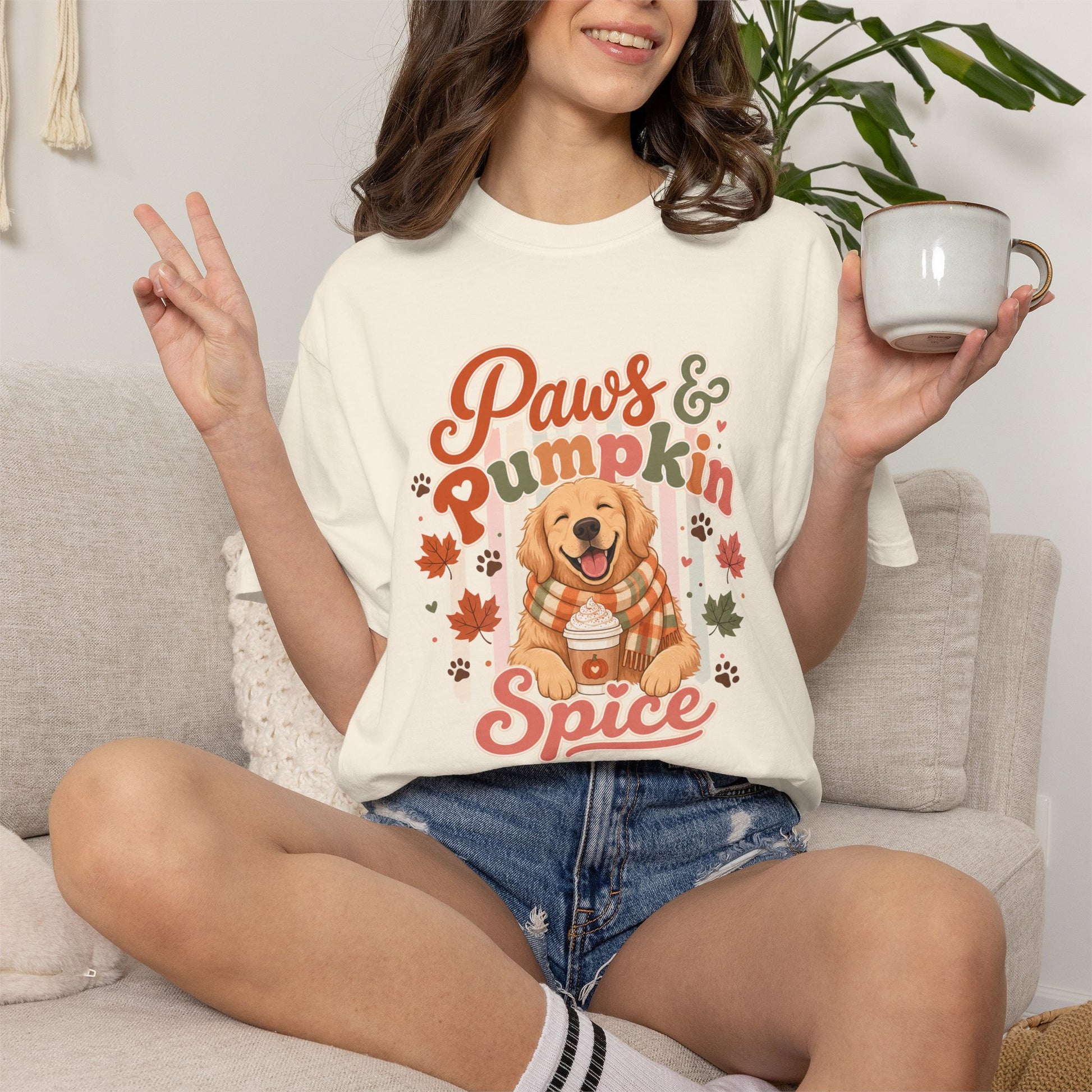 Paws & Pumpkin Spice Dog Tee | T-Shirt