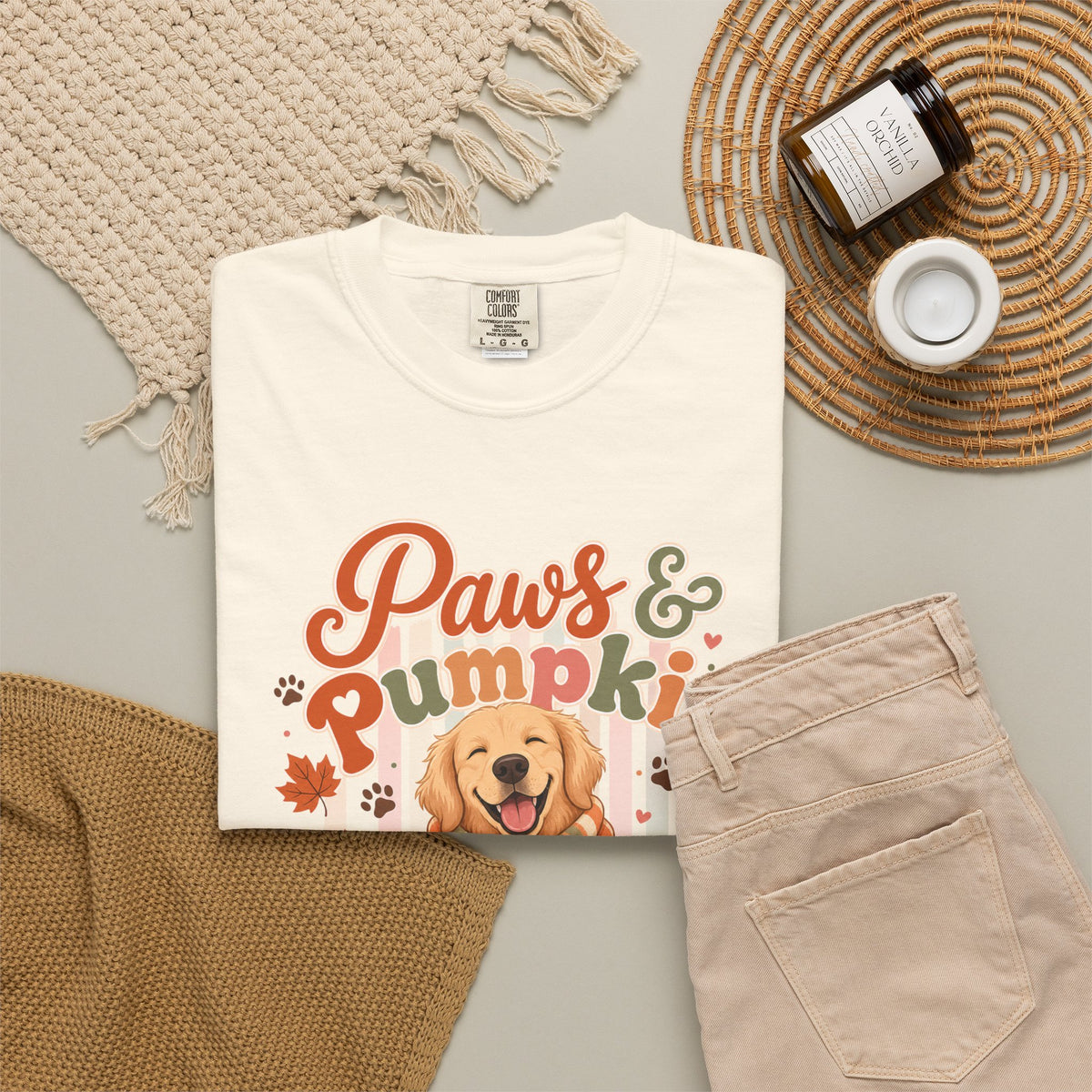 Paws & Pumpkin Spice Dog Tee | T-Shirt