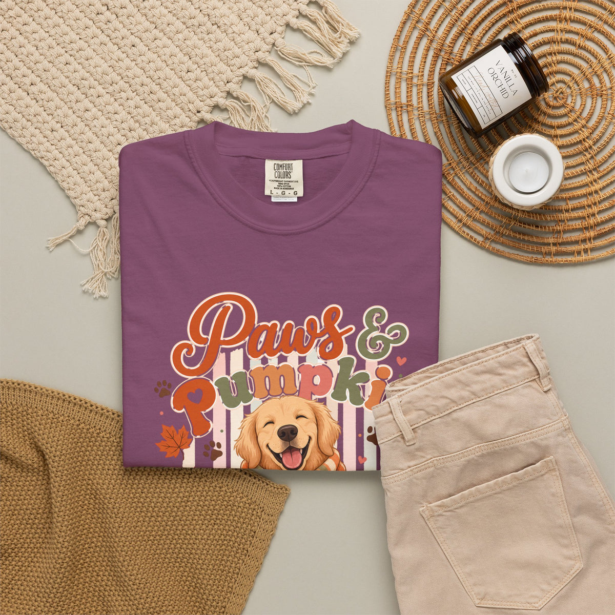 Paws & Pumpkin Spice Dog Tee | T-Shirt