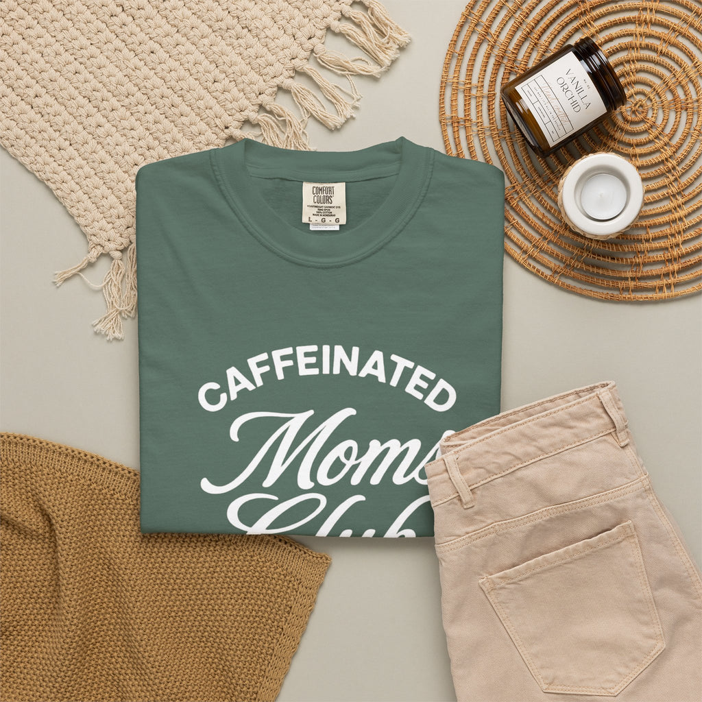 Caffeinated Moms Club T-shirt | Coffee Mom Shirt, Mommy Coffee Tee