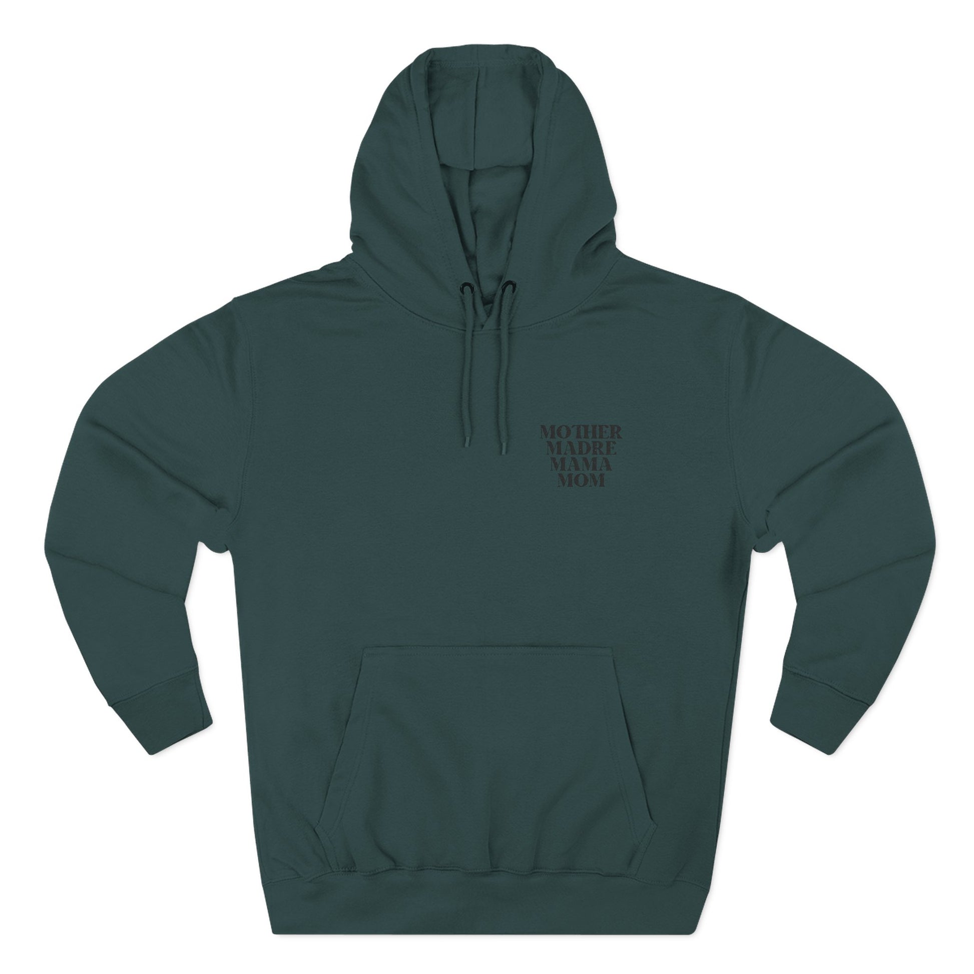 Embroidered Mom Three-Panel Fleece Hoodie