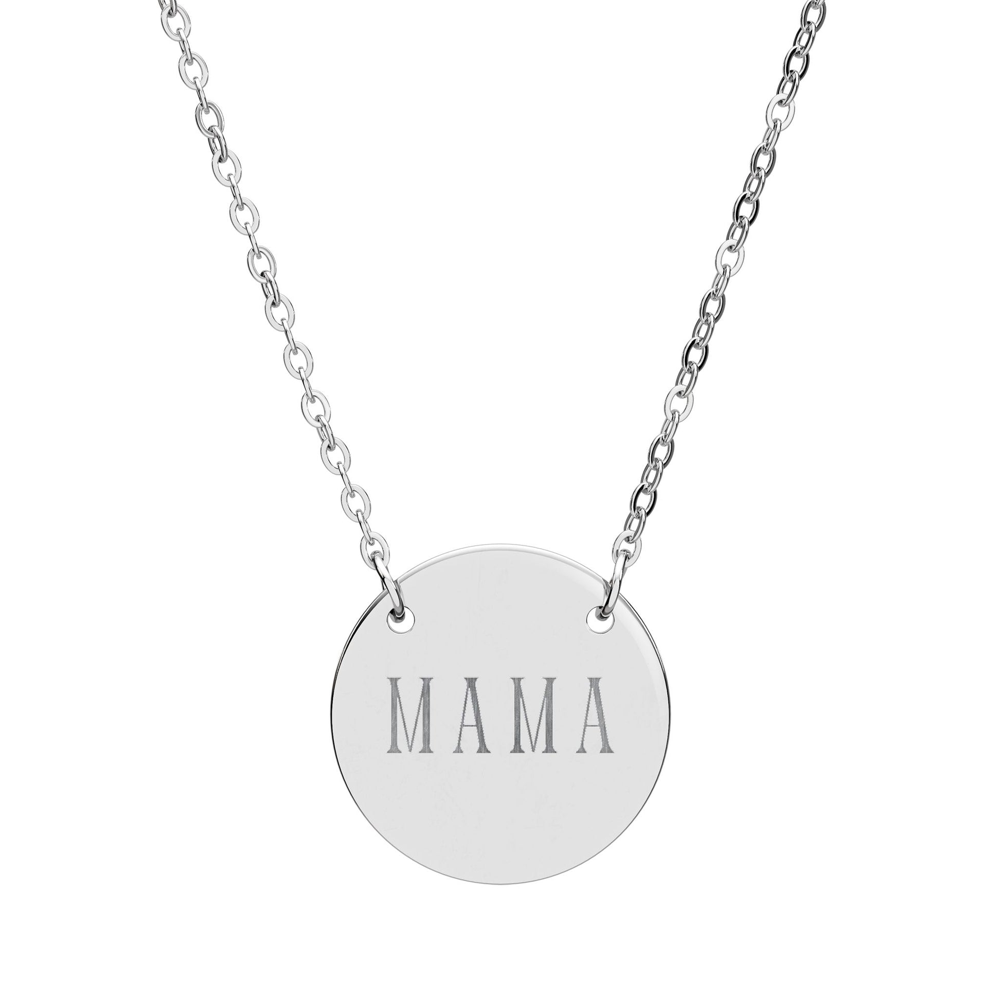 Mama Engraved Stainless Steel Necklace