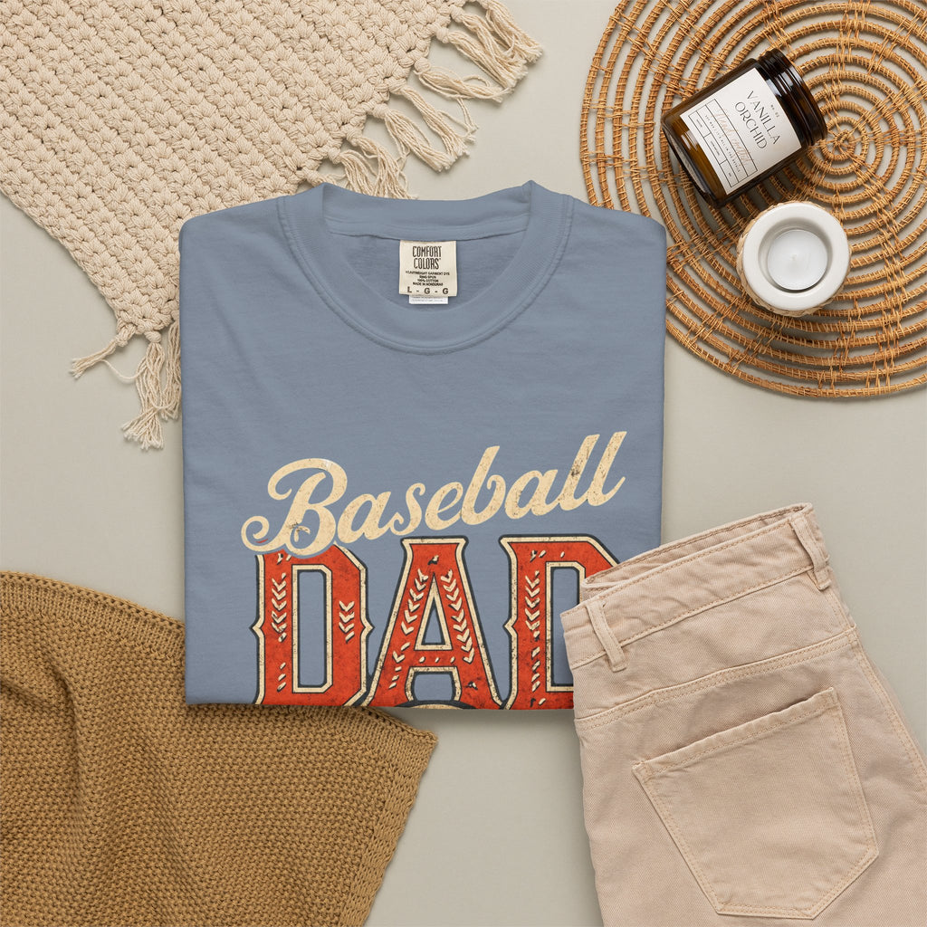 Baseball Dad T-Shirt | Vintage Baseball Ball & Bats Retro Design