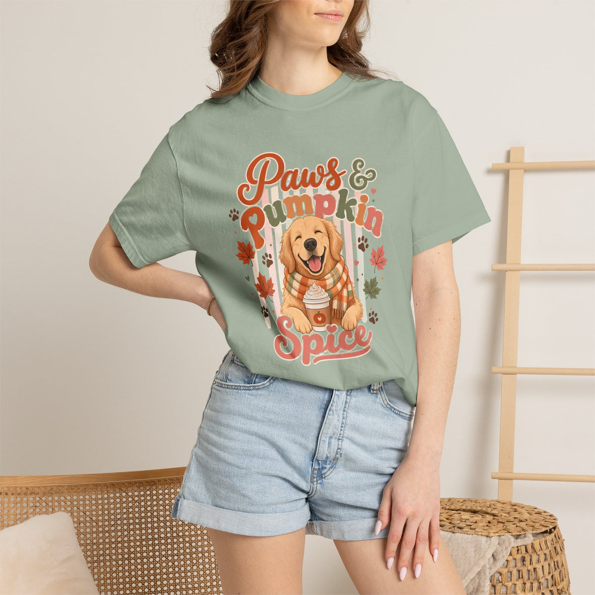 Paws & Pumpkin Spice Dog Tee | T-Shirt